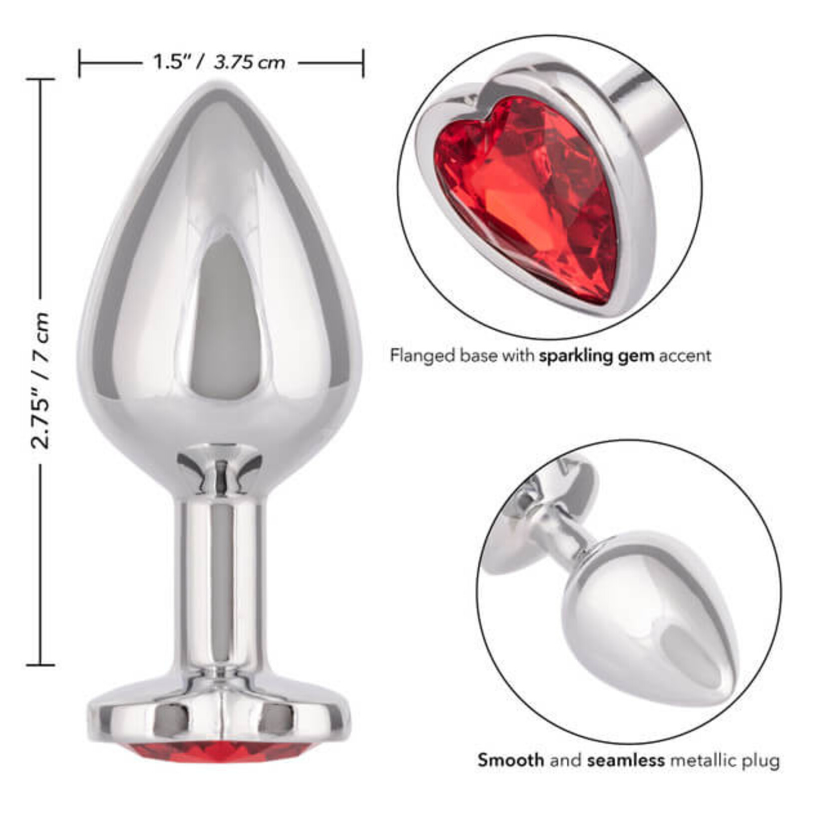 Jewel Jewel Large Ruby Heart Plug