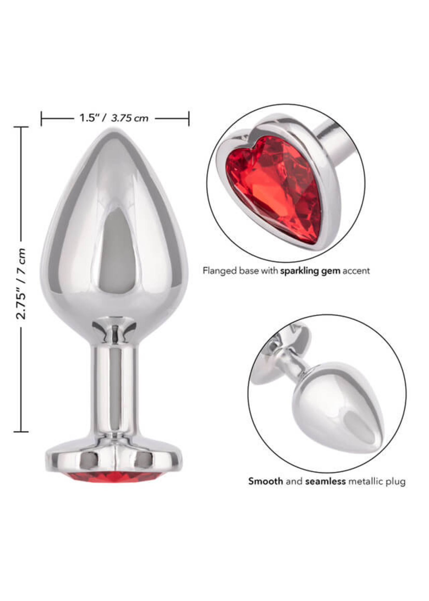 Jewel Jewel Large Ruby Heart Plug