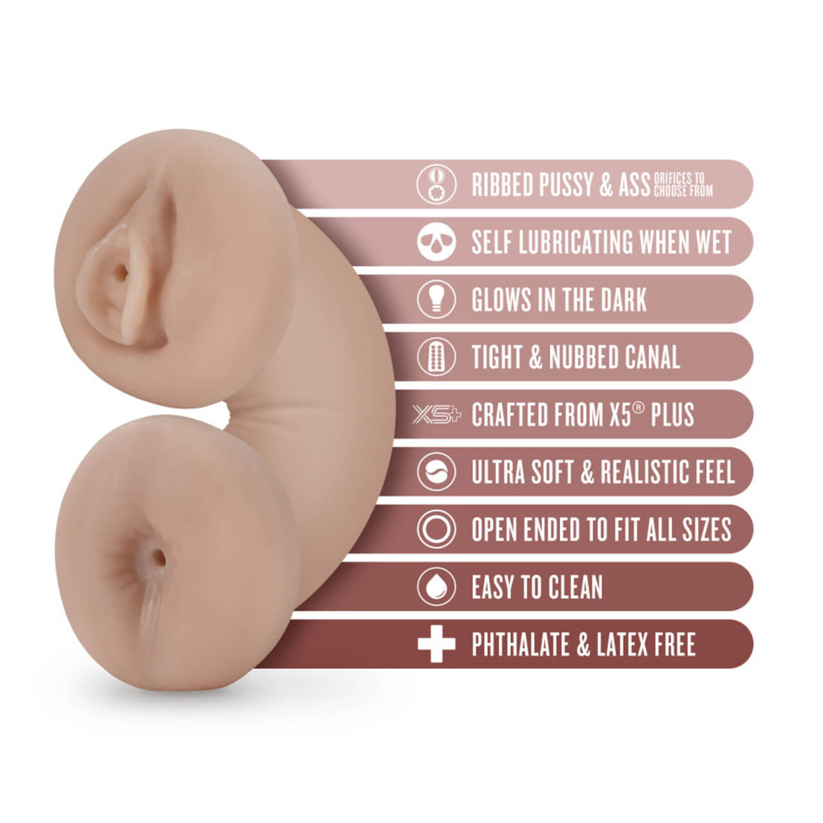 Enlust EnLust - Tasha - Soft and Wet Glow in the Dark Stroker - Beige