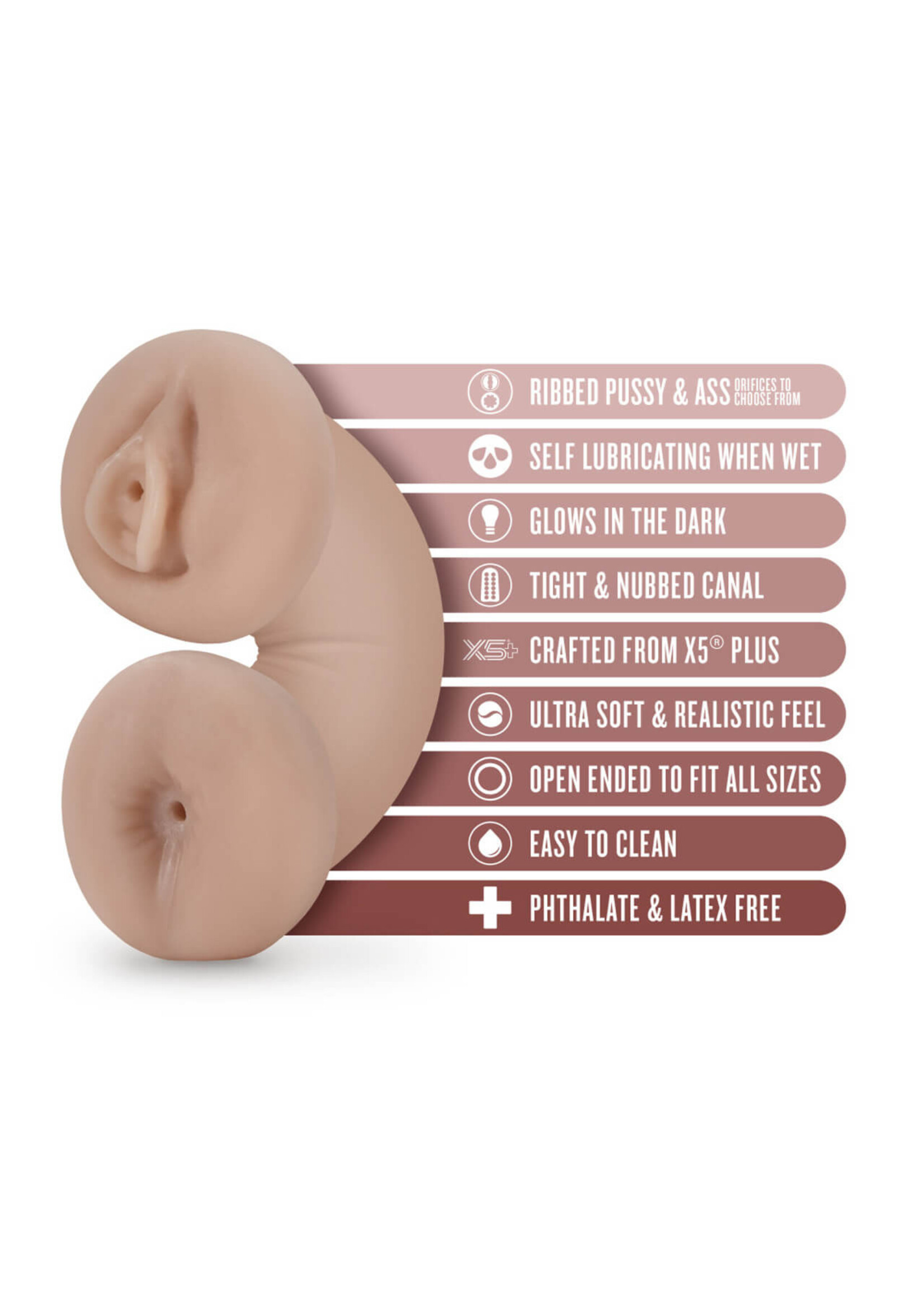 Enlust EnLust - Tasha - Soft and Wet Glow in the Dark Stroker - Beige