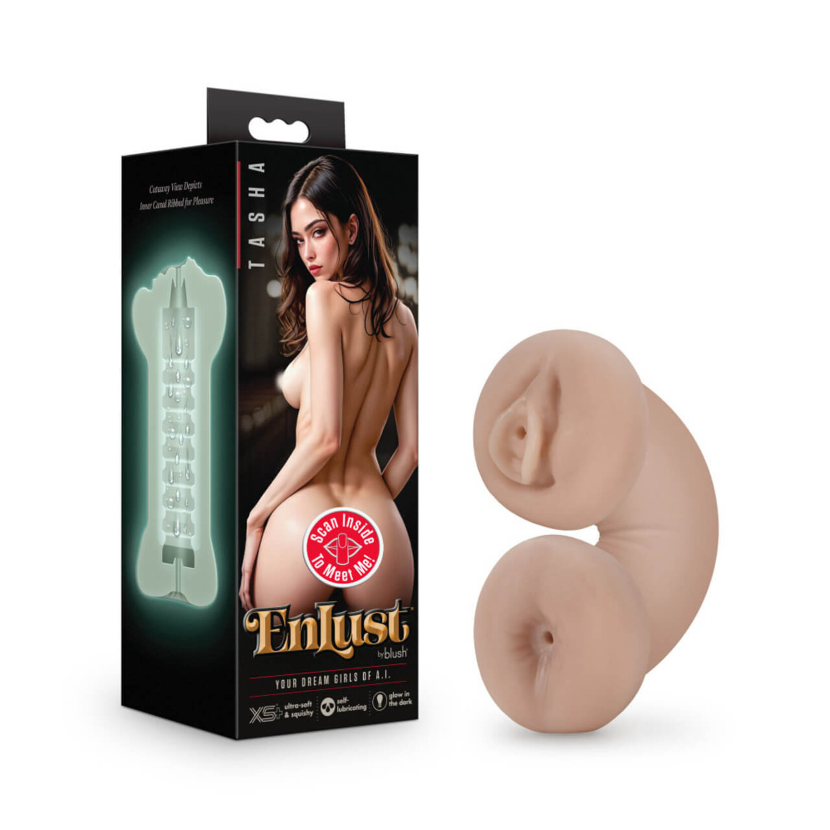 Enlust EnLust - Tasha - Soft and Wet Glow in the Dark Stroker - Beige