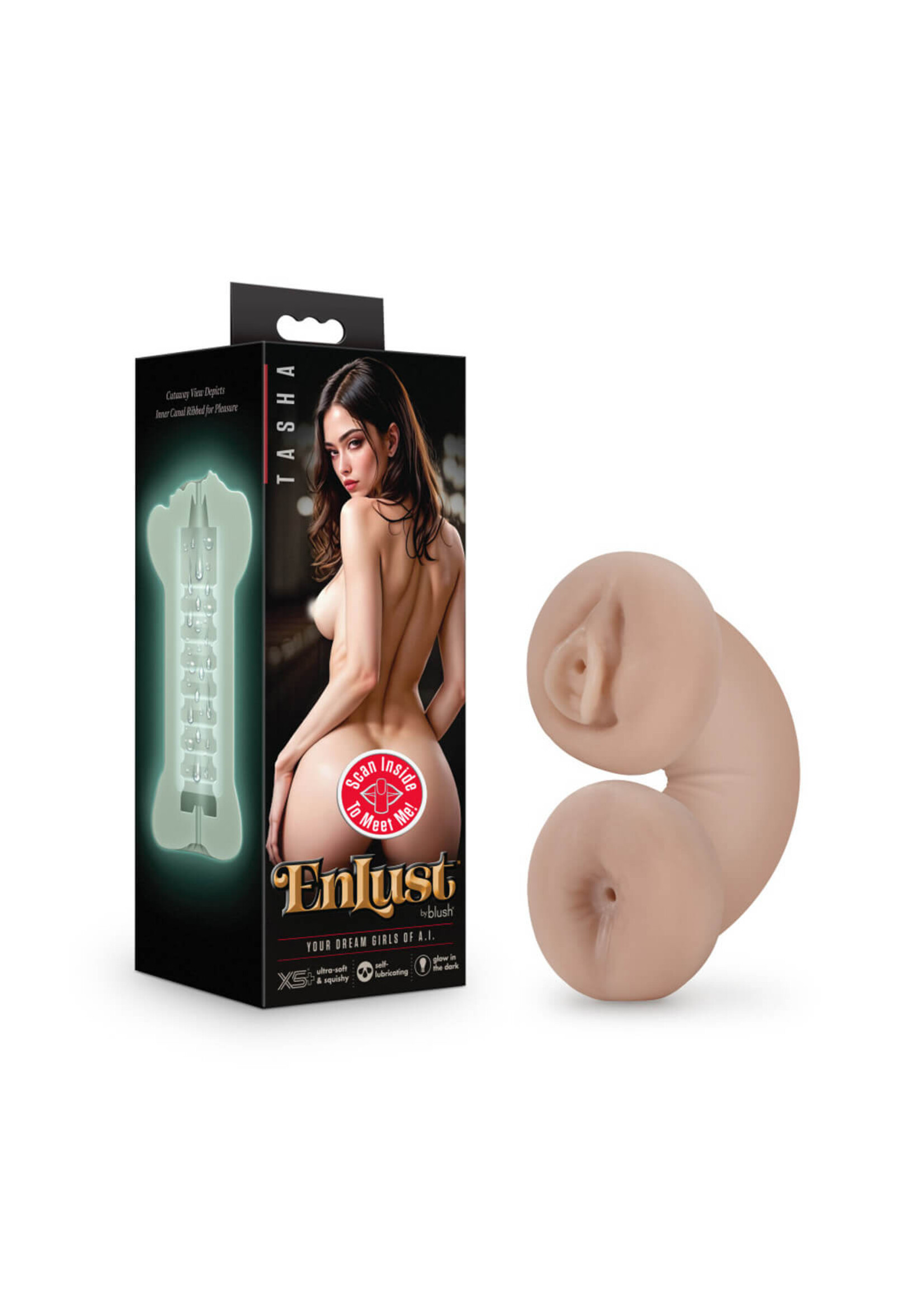 Enlust EnLust - Tasha - Soft and Wet Glow in the Dark Stroker - Beige