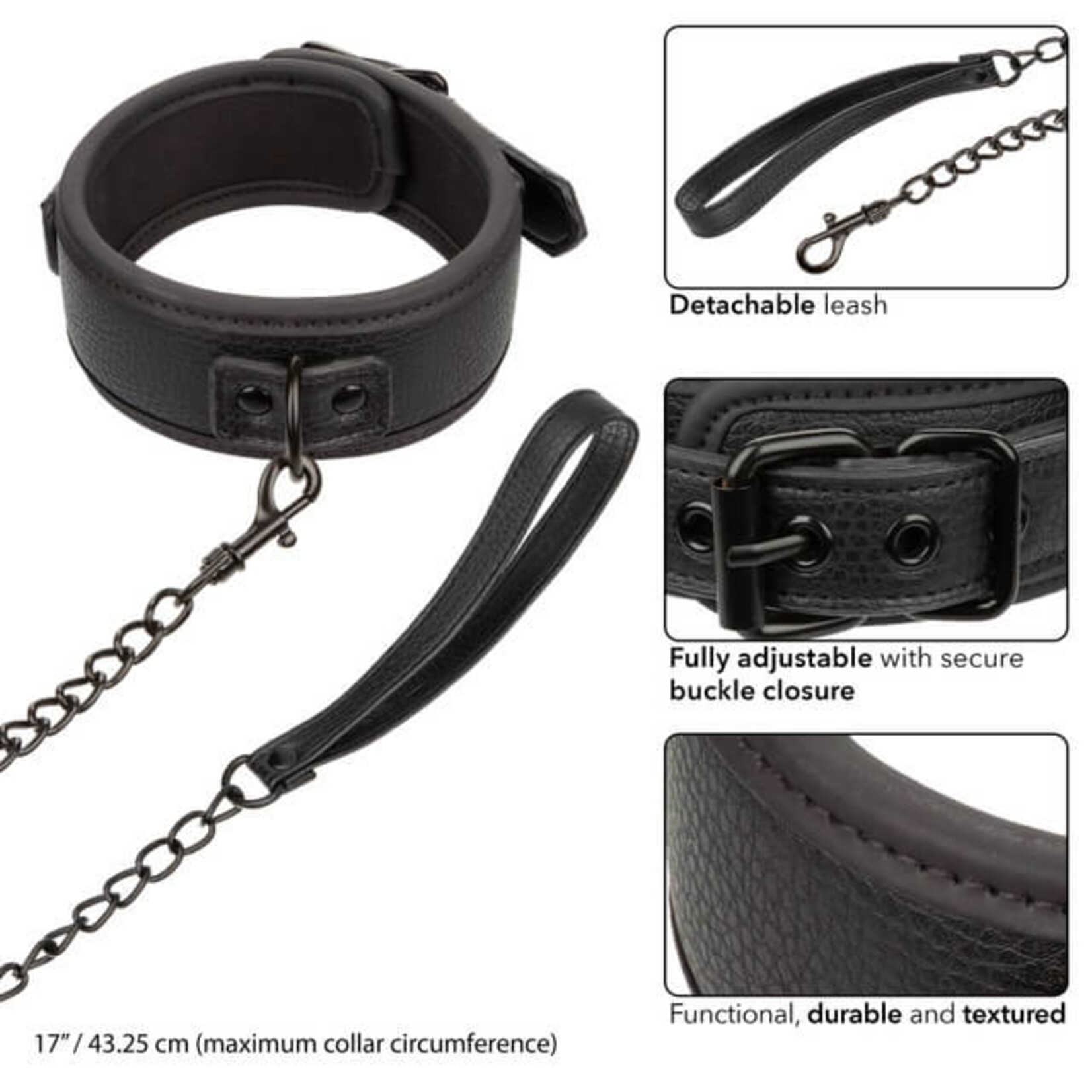 Cal Exotic Novelties Nocturnal Collection Collar & Leash