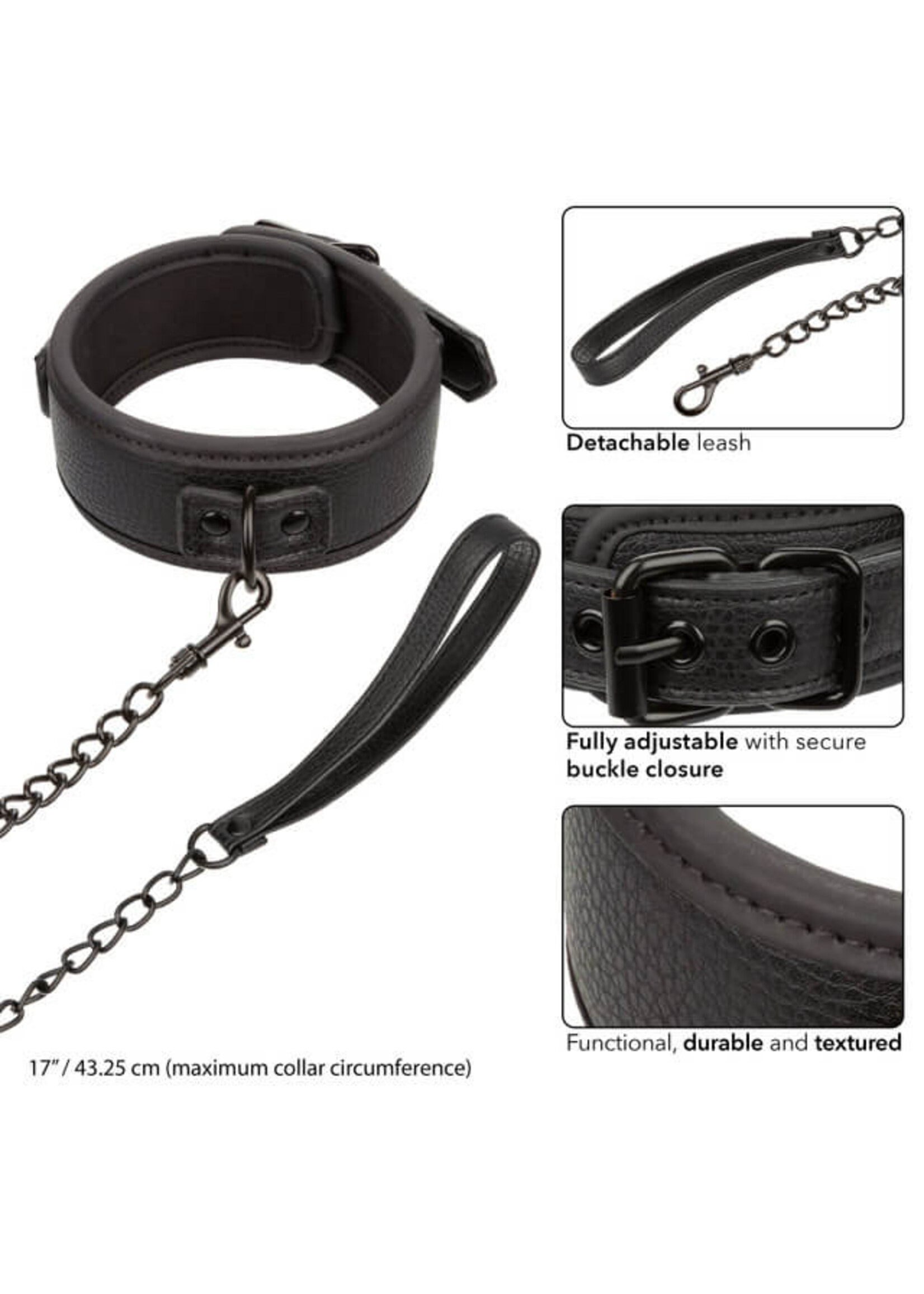 Cal Exotic Novelties Nocturnal Collection Collar & Leash