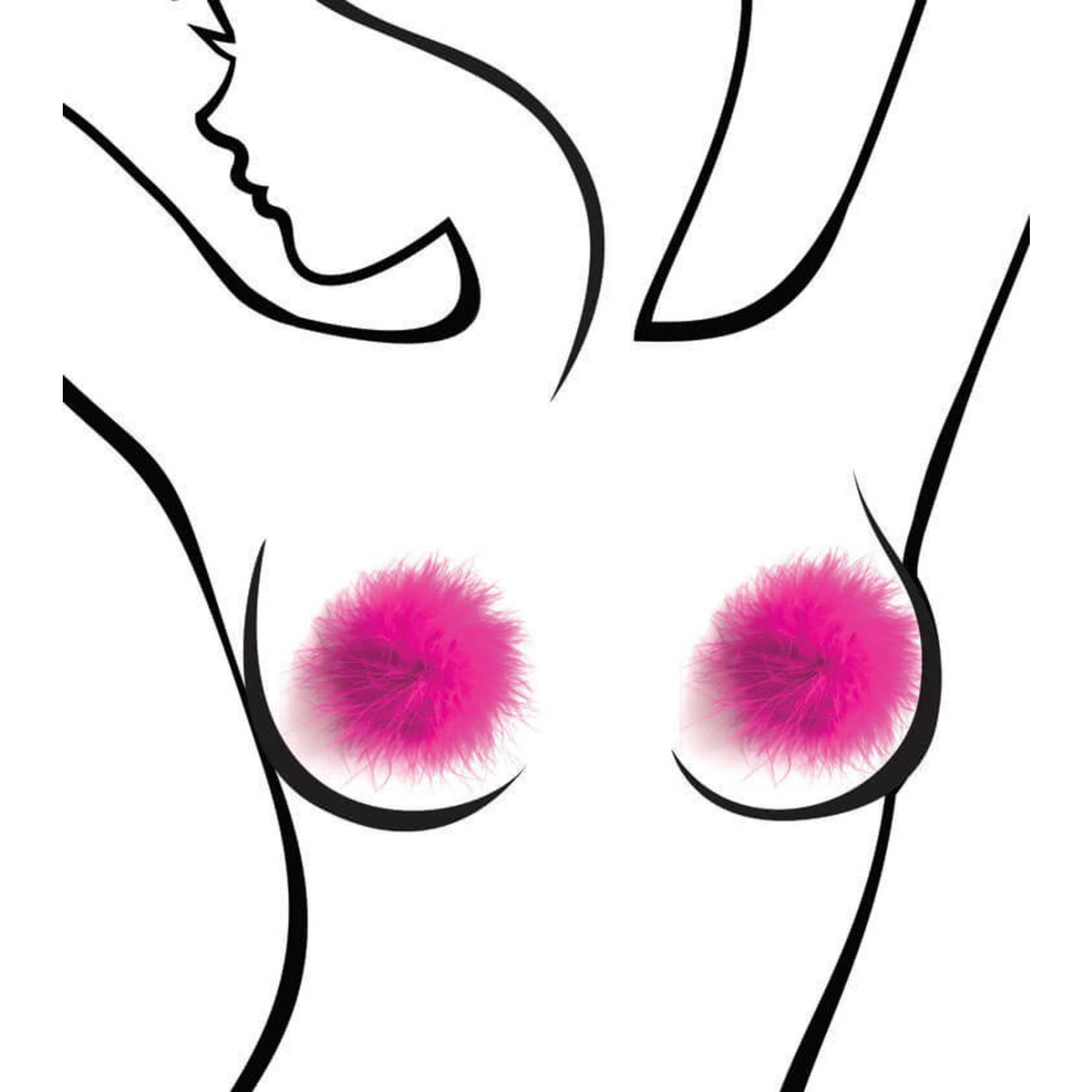 Sexy AF Nipple Covers- Marabou