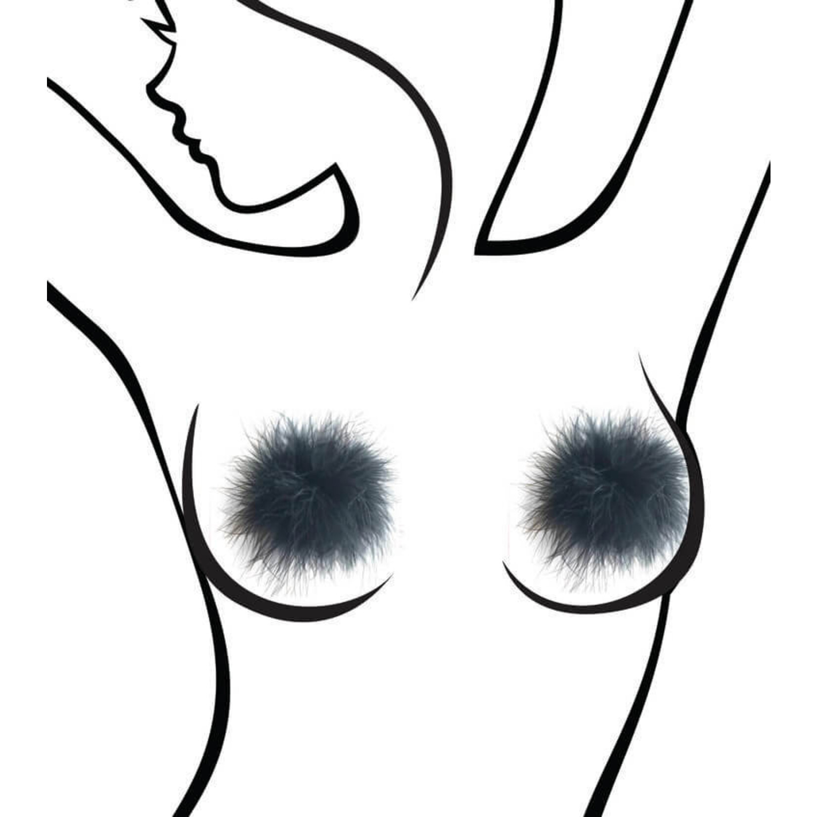 Sexy AF Nipple Covers- Marabou