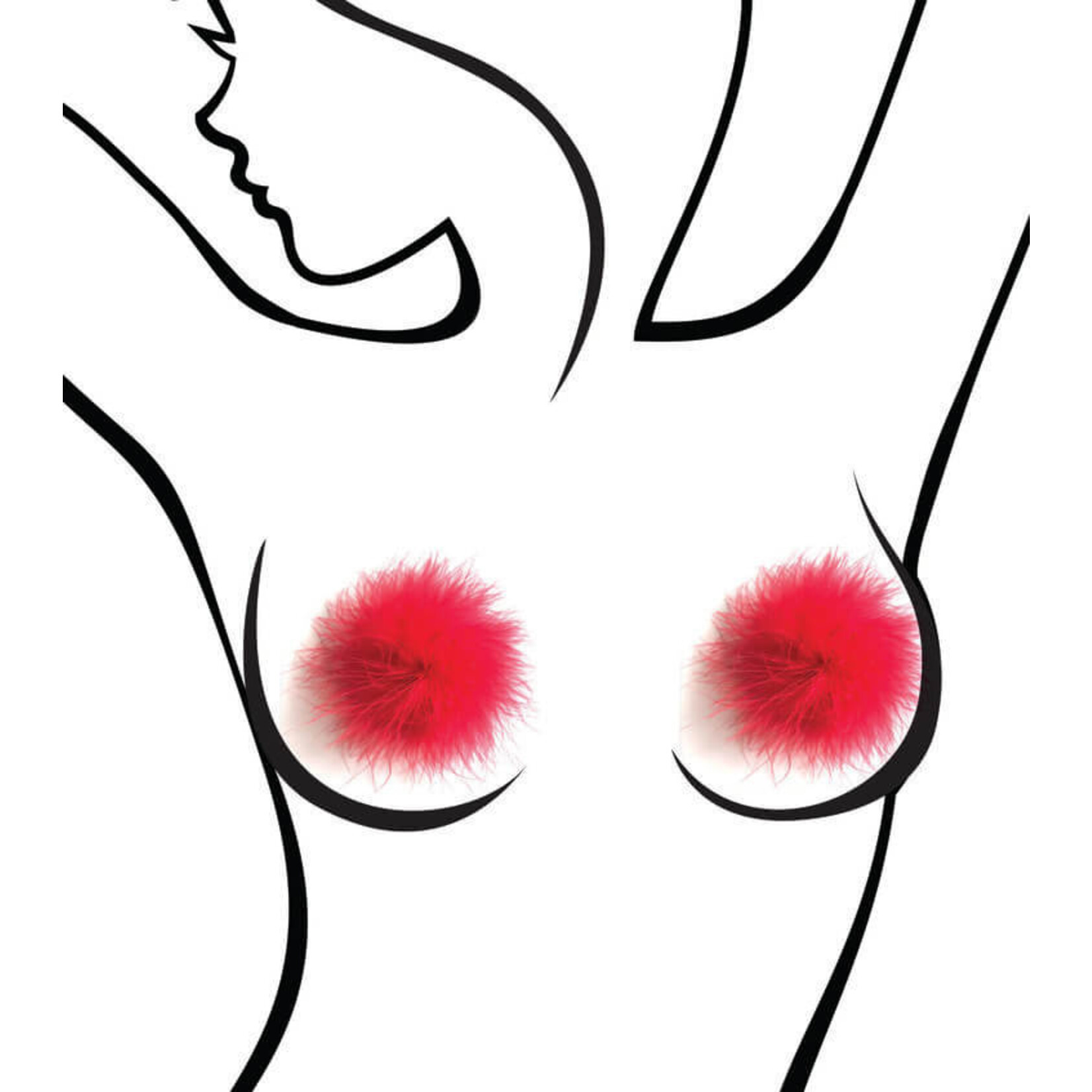 Sexy AF Nipple Covers- Marabou