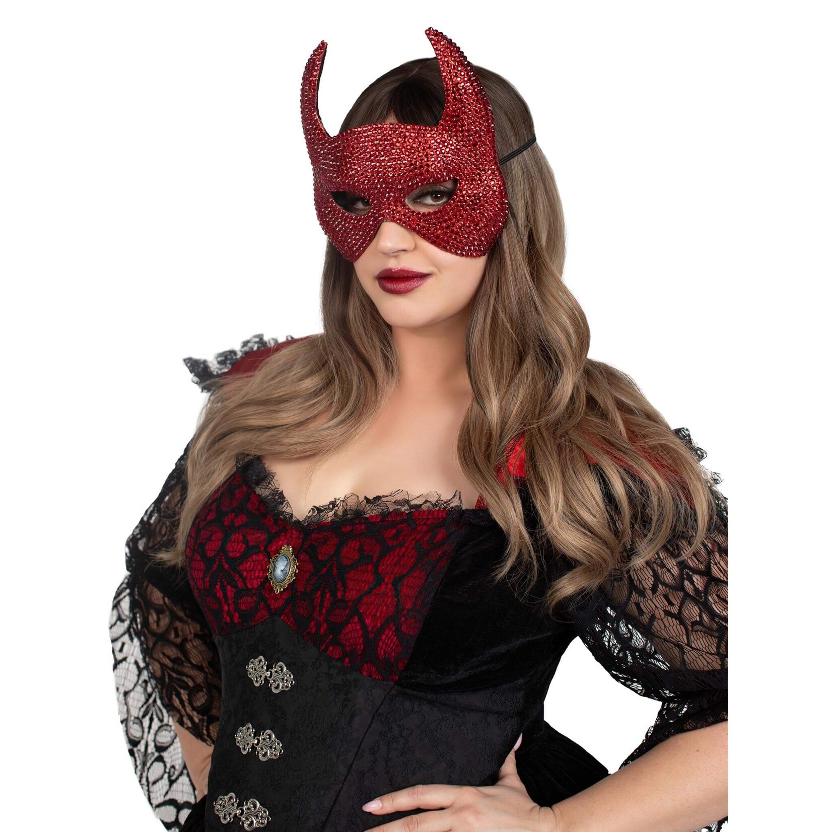 Leg Avenue Rhinestone Devil Mask