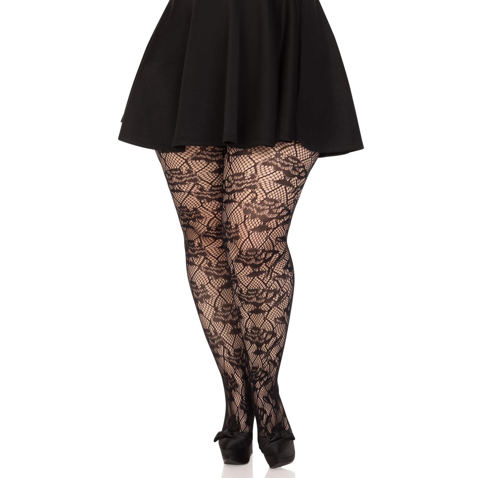 Leg Avenue Wild Rose Net Tights