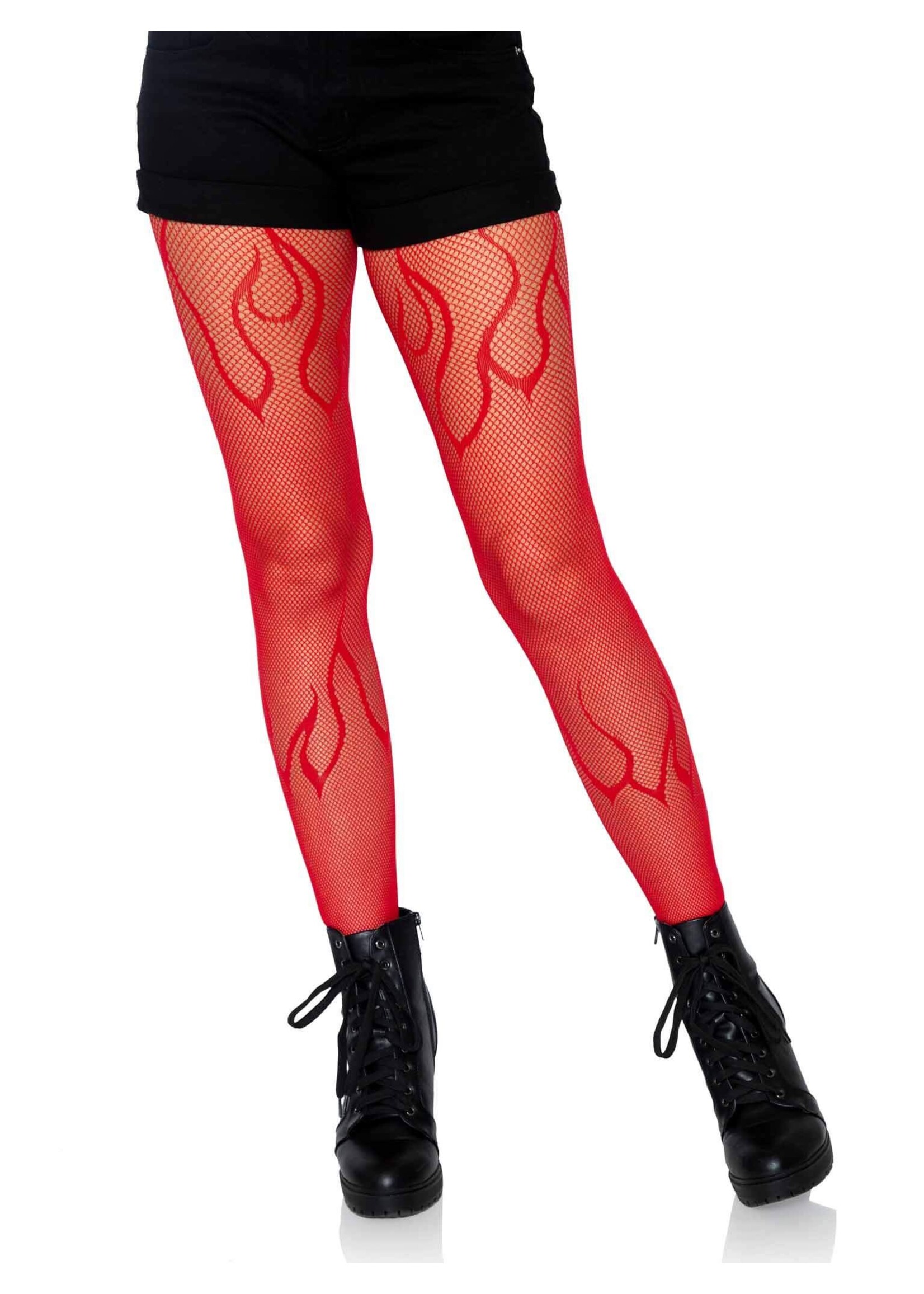 Leg Avenue Flame Fishnet Tights