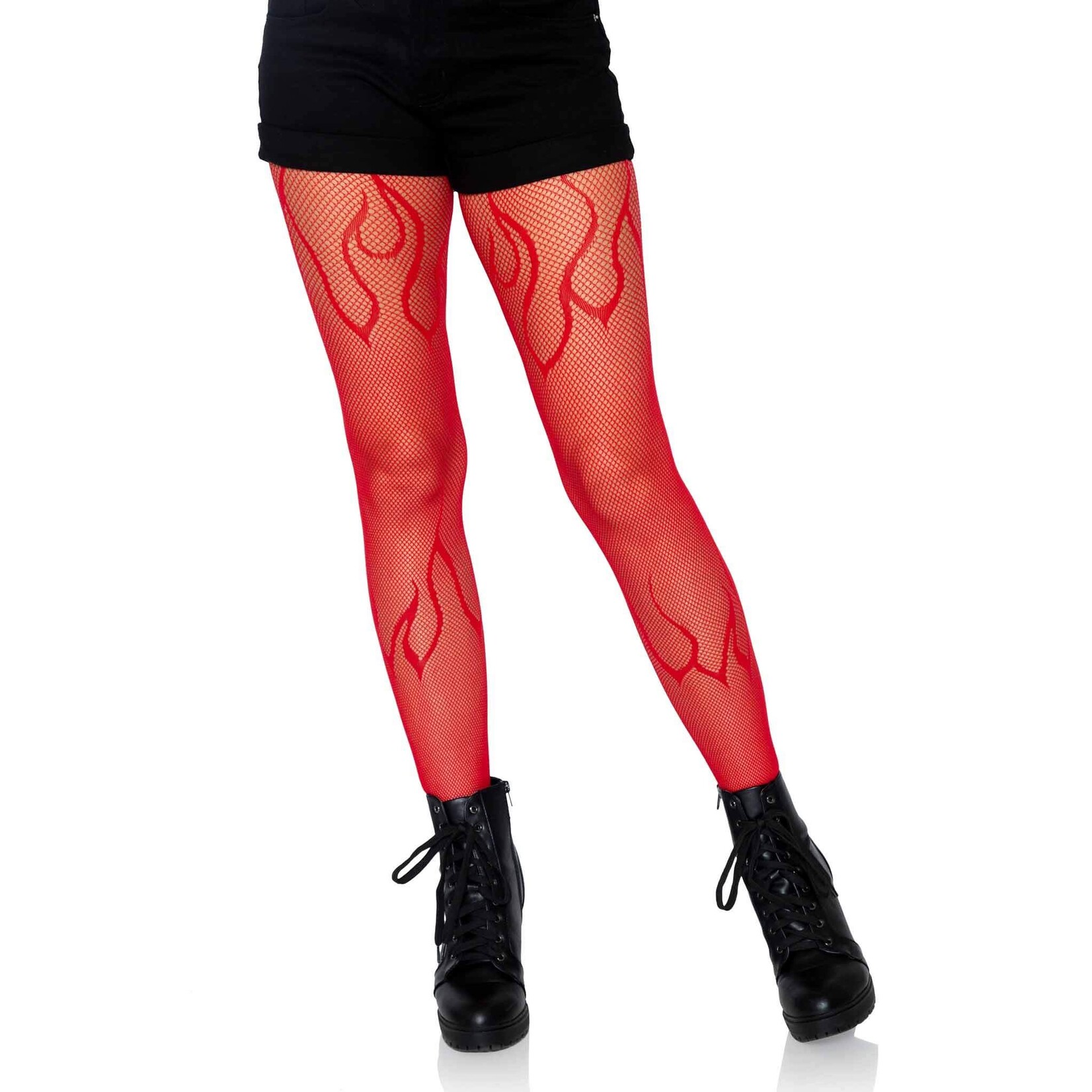 Leg Avenue Flame Fishnet Tights
