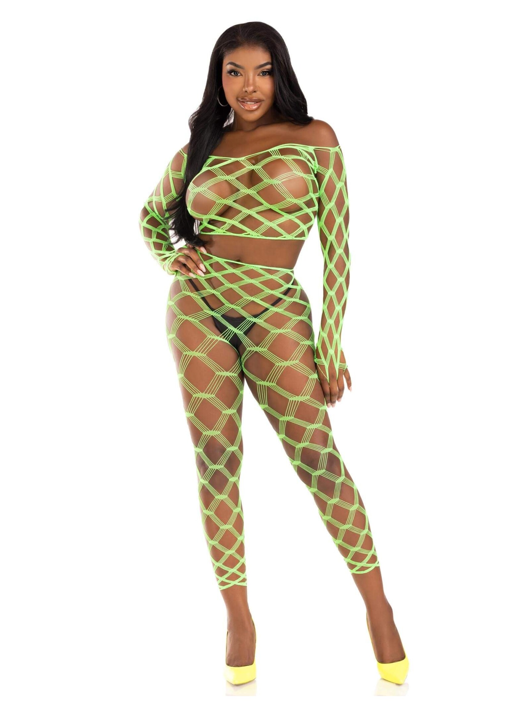Leg Avenue Never Say Never Crop Top and Tights Set