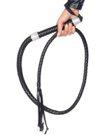 Leg Avenue 54" Braided Whip With Rhinestone Look Handle