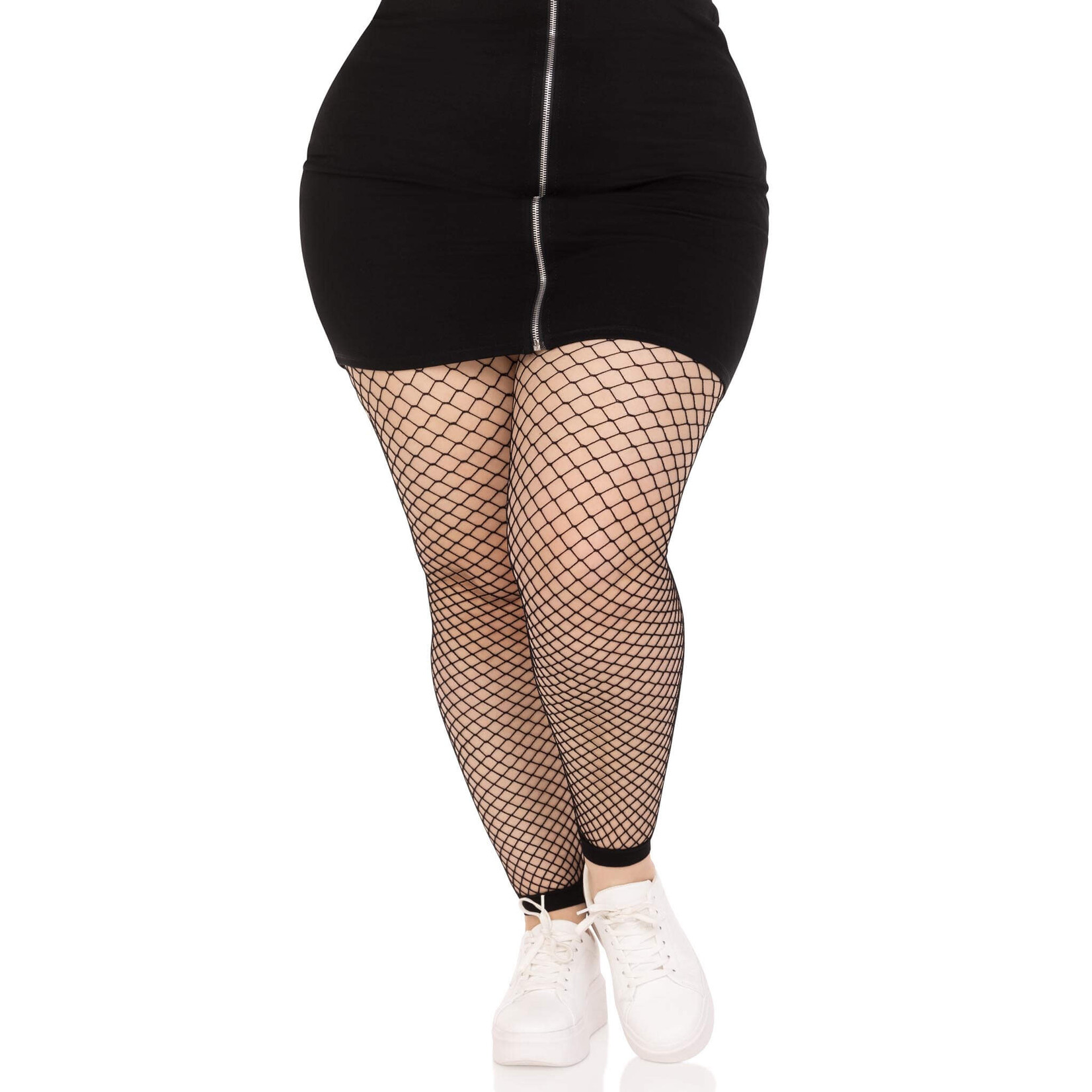 Leg Avenue Delilah Fishnet Footless Tights Plus