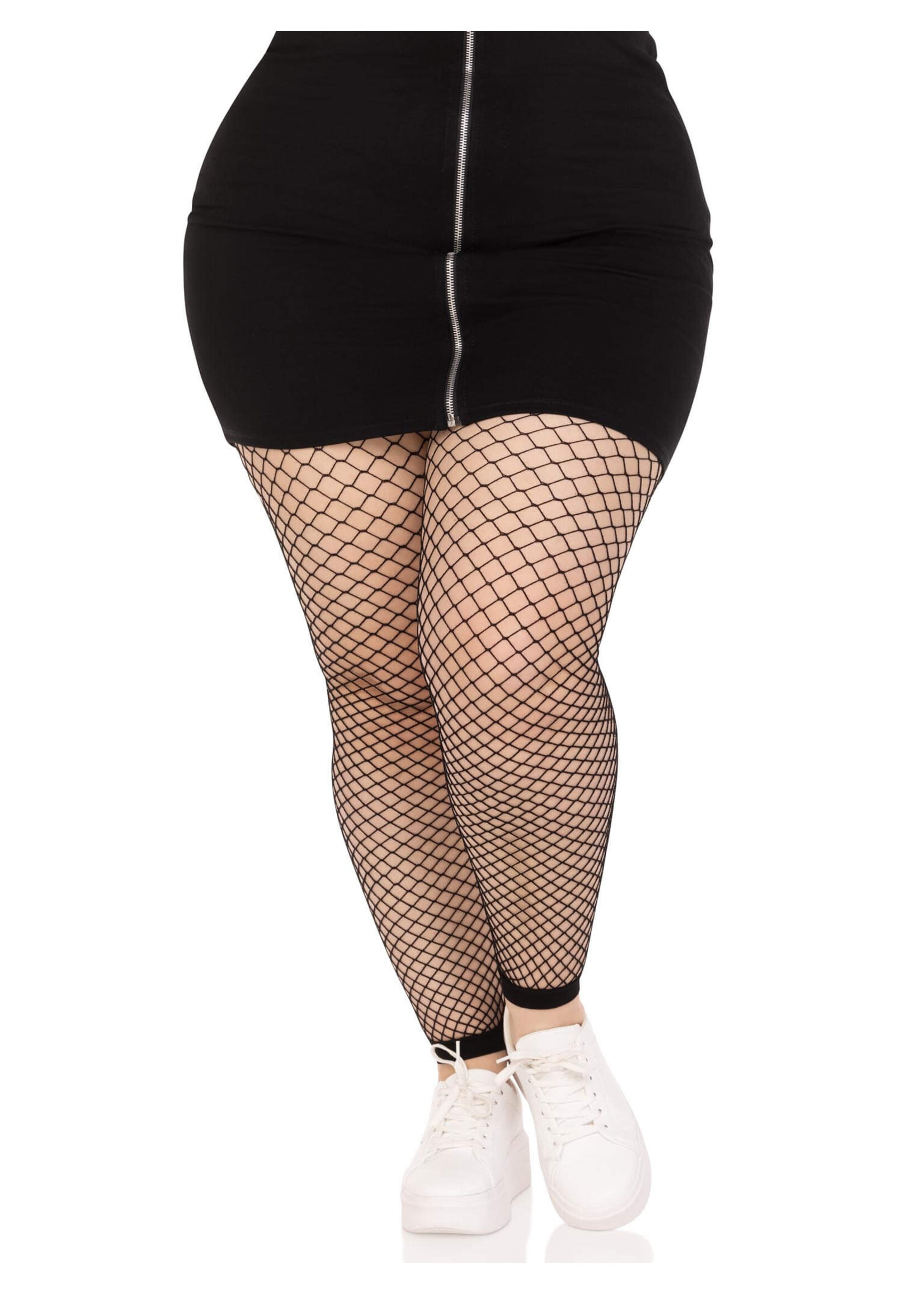 Leg Avenue Delilah Fishnet Footless Tights Plus