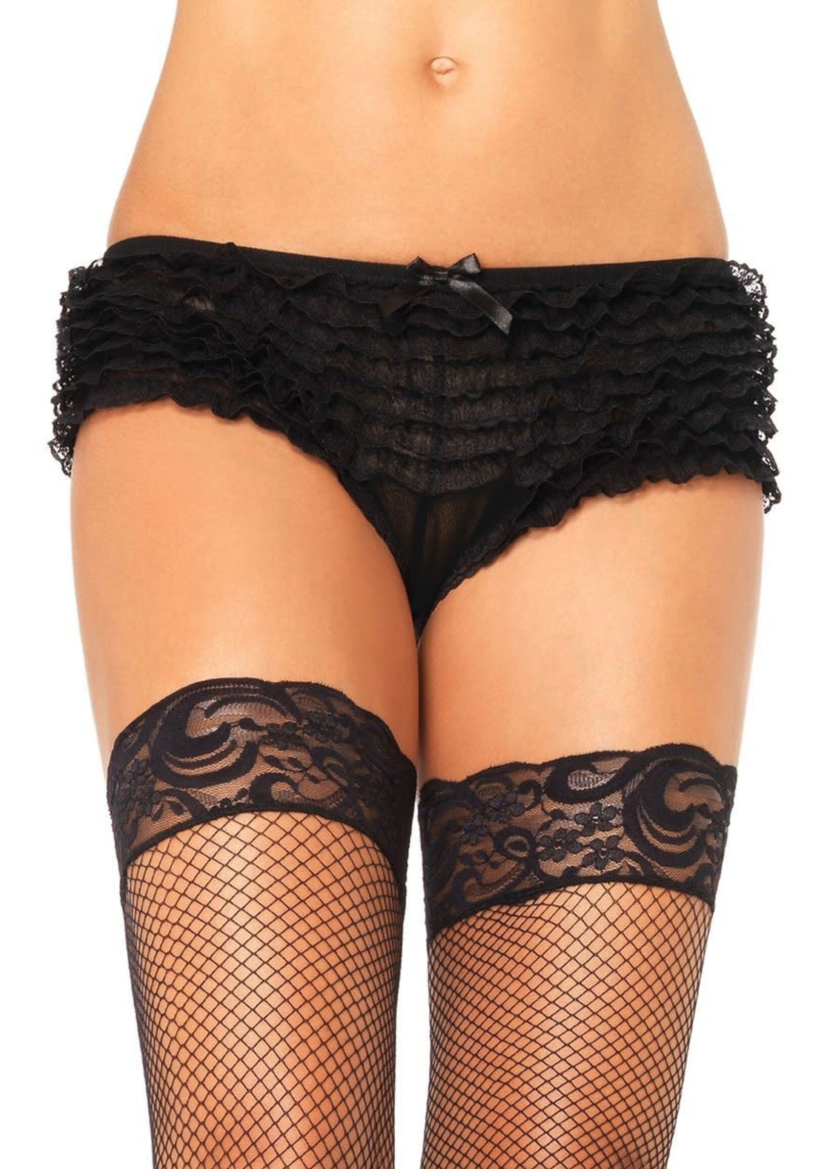 Leg Avenue Micromesh Ruffle Tanga Shorts