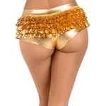 Leg Avenue Lame Ruffle Back Shorts