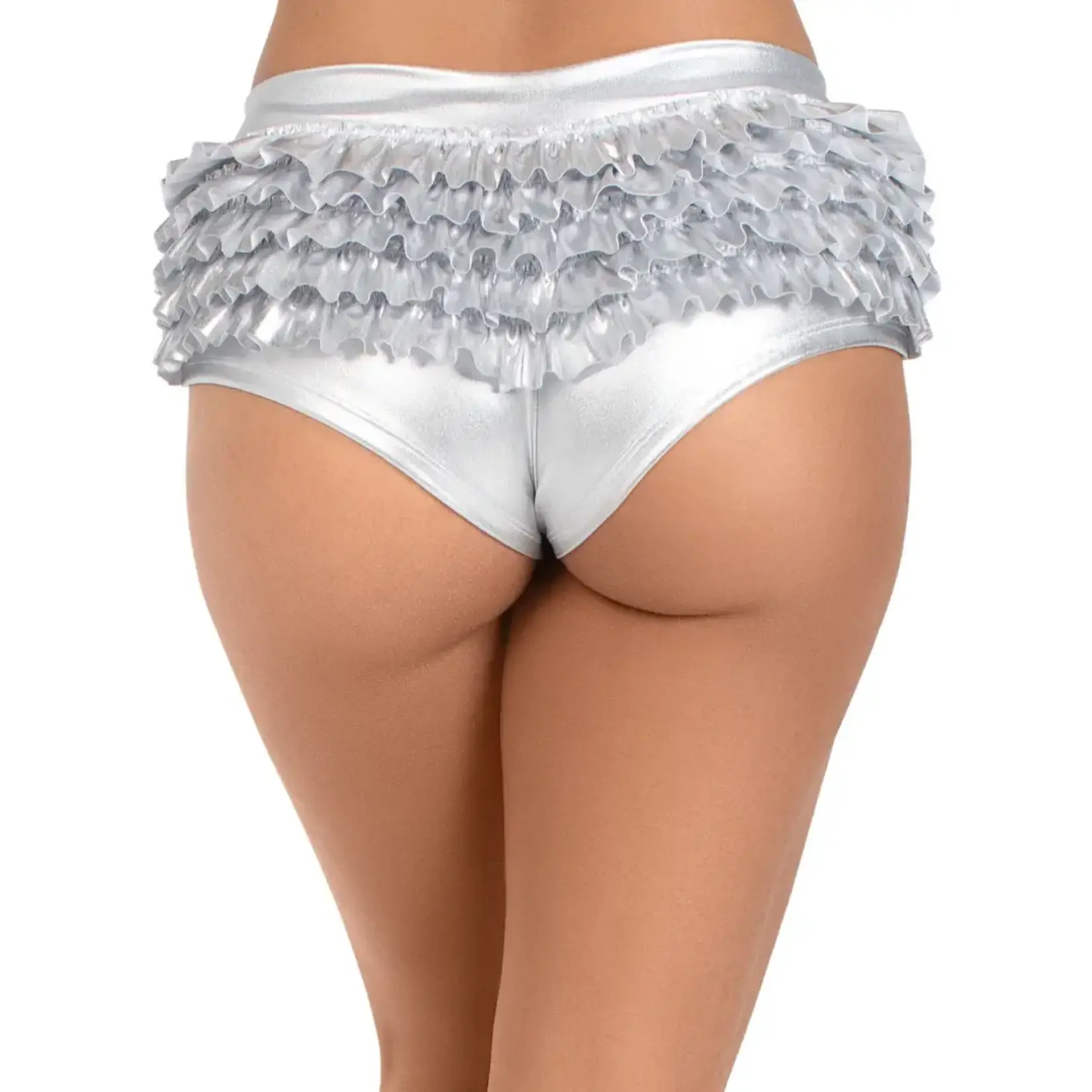 Leg Avenue Lame Ruffle Back Shorts
