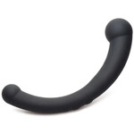 10X Vibra-Crescent Vibrating Silicone Dual Ended Dildo - Black