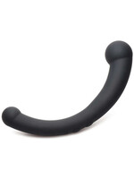 10X Vibra-Crescent Vibrating Silicone Dual Ended Dildo - Black