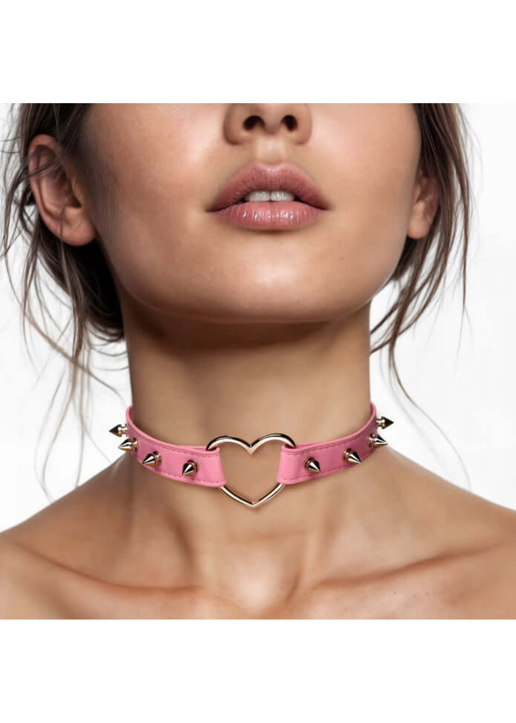 Spiked Heart Choker