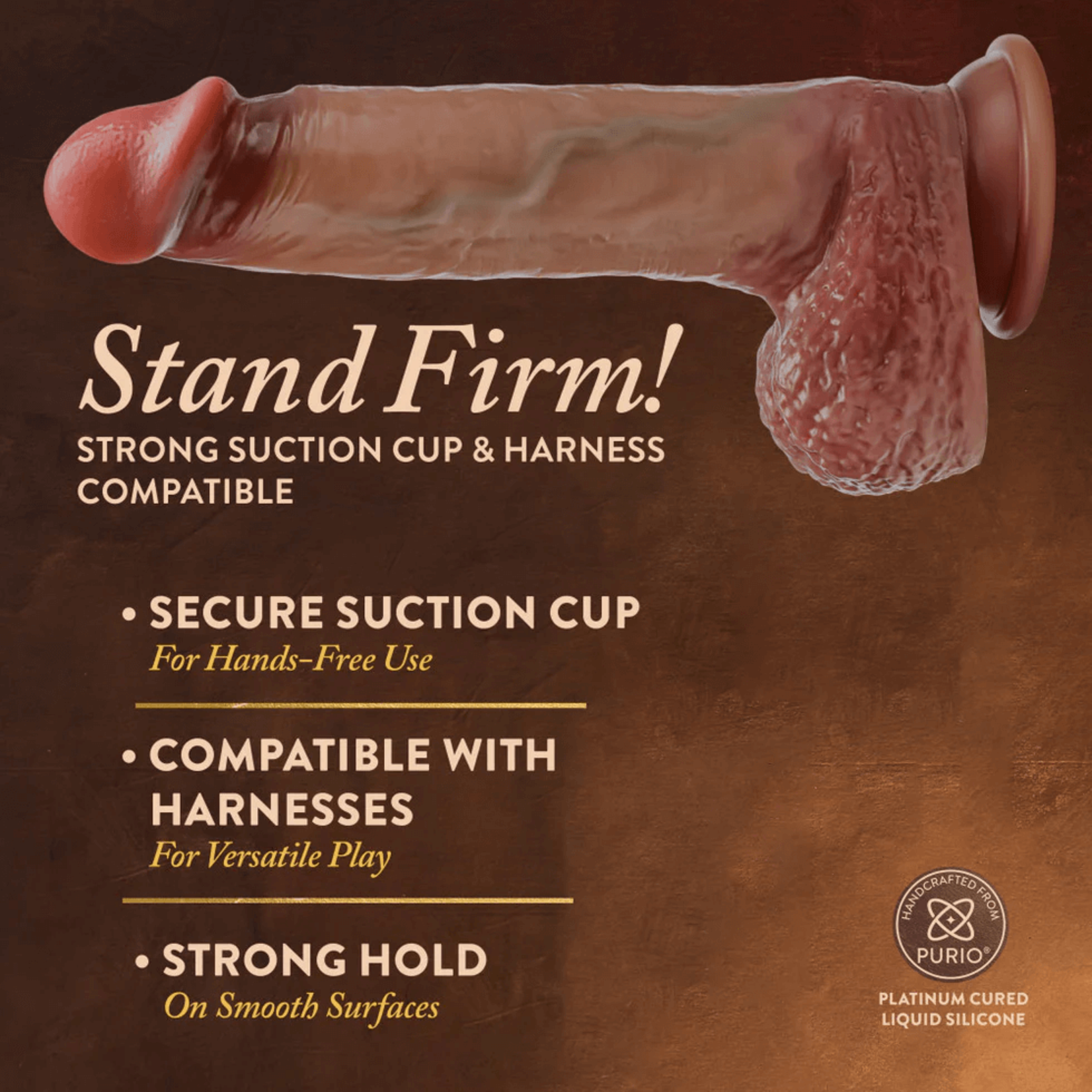 Blush Renaissance - Raphael - 9.5 Inch Sliding Foreskin Dildo with Squeezable Balls - Tan
