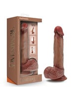 Blush Renaissance - Raphael - 9.5 Inch Sliding Foreskin Dildo with Squeezable Balls - Tan