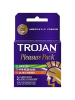 Trojan Trojan Pleasure Pack 3 Count Condoms