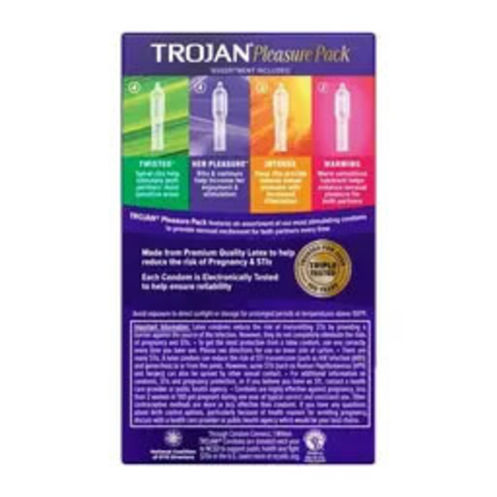 Trojan Trojan Pleasure Pack 12 Count Condoms