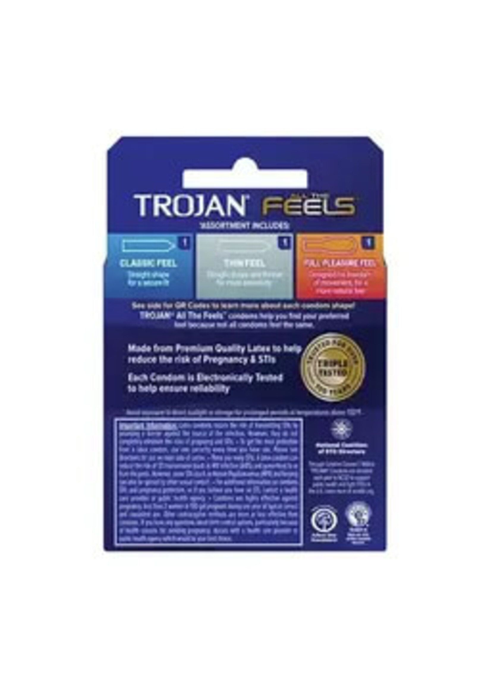 Trojan Trojan All The Feels 3pk Condoms