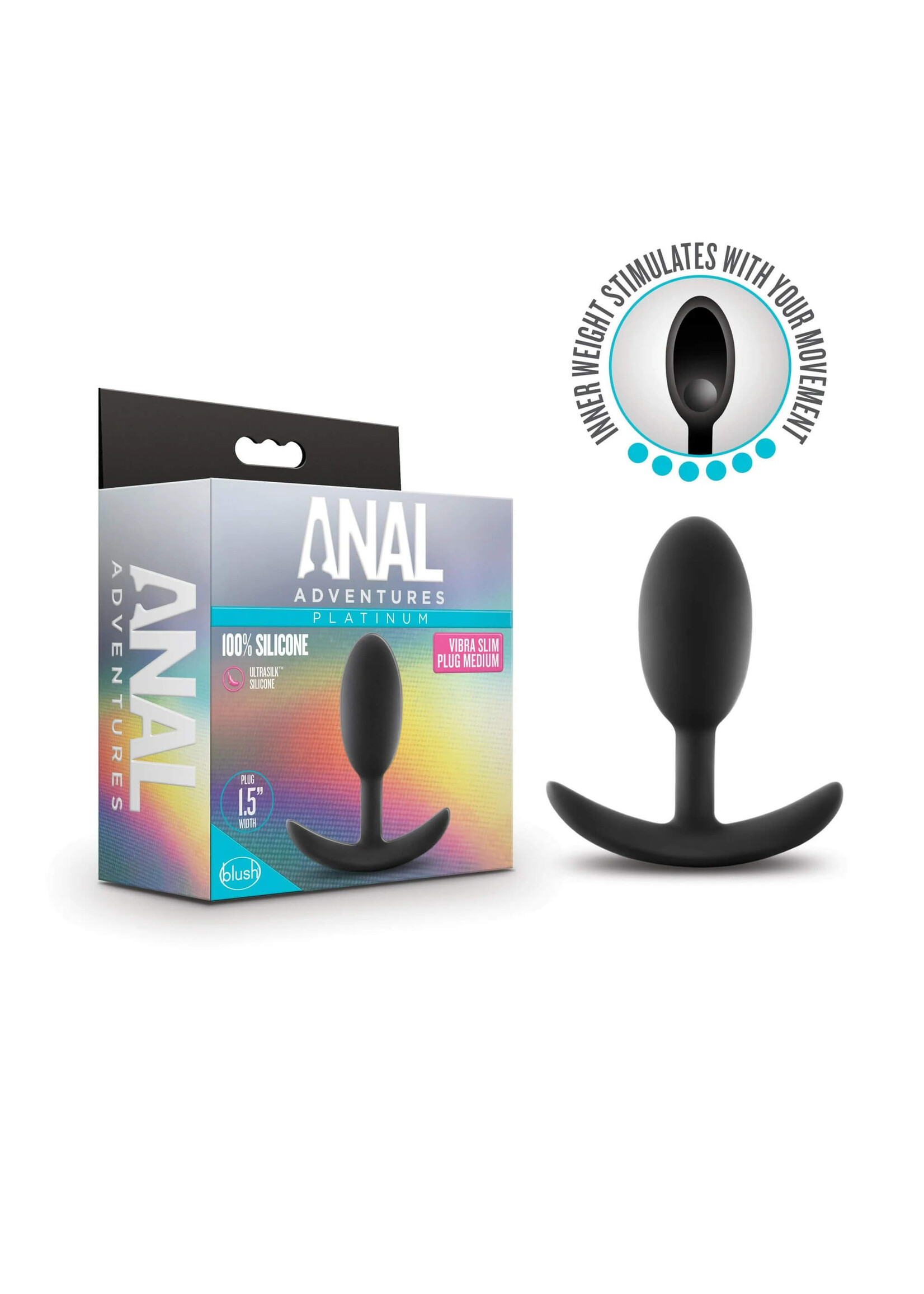 Anal Adventures Platinum Anal Adventures - Vibra Slim Plug Small