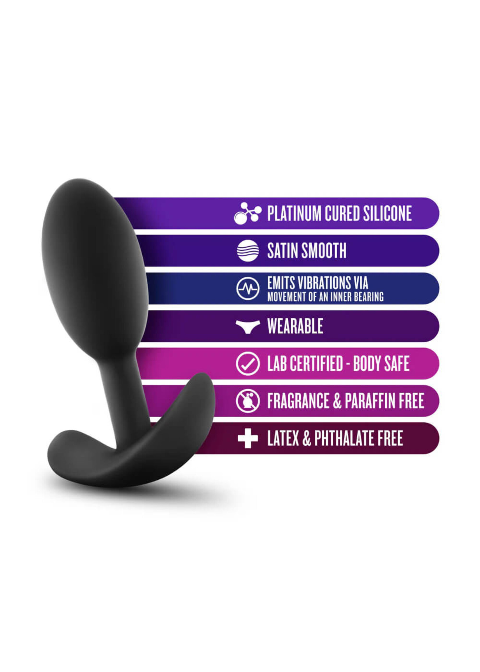 Anal Adventures Platinum Anal Adventures - Vibra Slim Plug Small