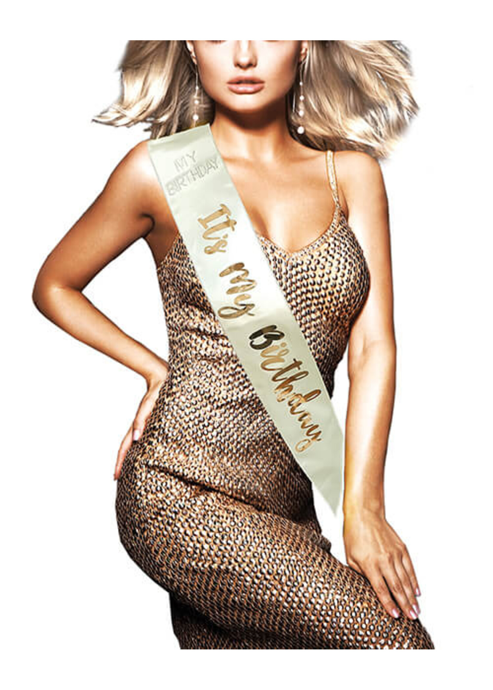 It's My Birthday Sash - Rose Gold