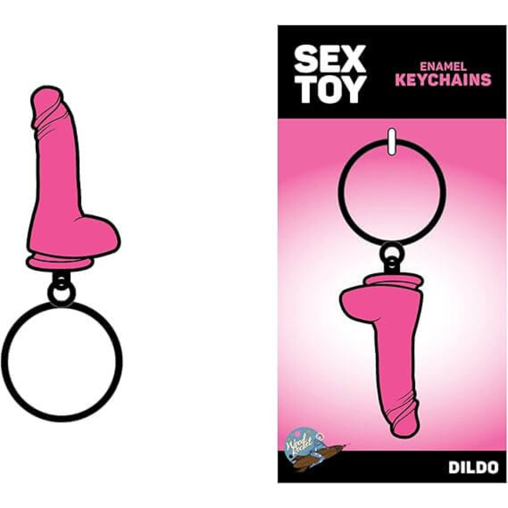 Wood Rocket LLC Sex Toy Keychain "Pink Dildo"