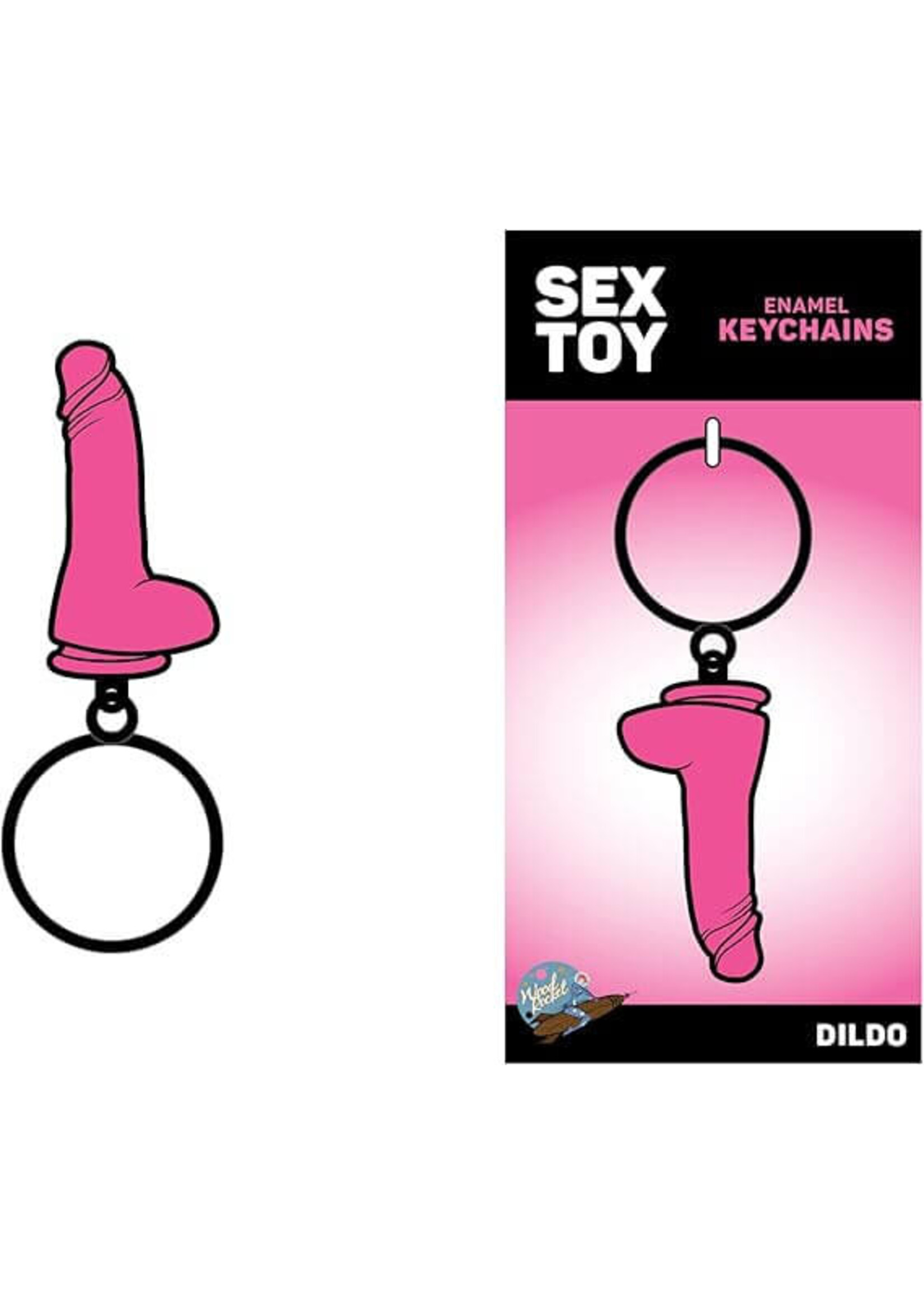 Wood Rocket LLC Sex Toy Keychain "Pink Dildo"