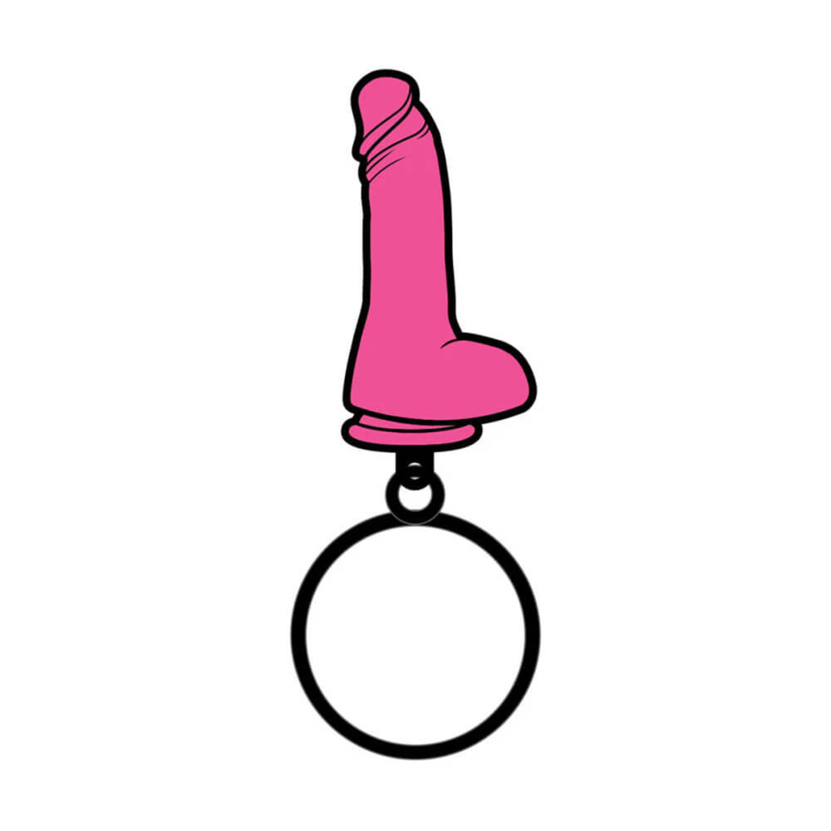 Wood Rocket LLC Sex Toy Keychain "Pink Dildo"