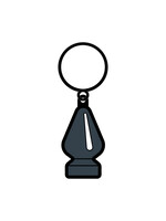 Wood Rocket LLC Sex Toy Keychain "Gray Butt Plug"