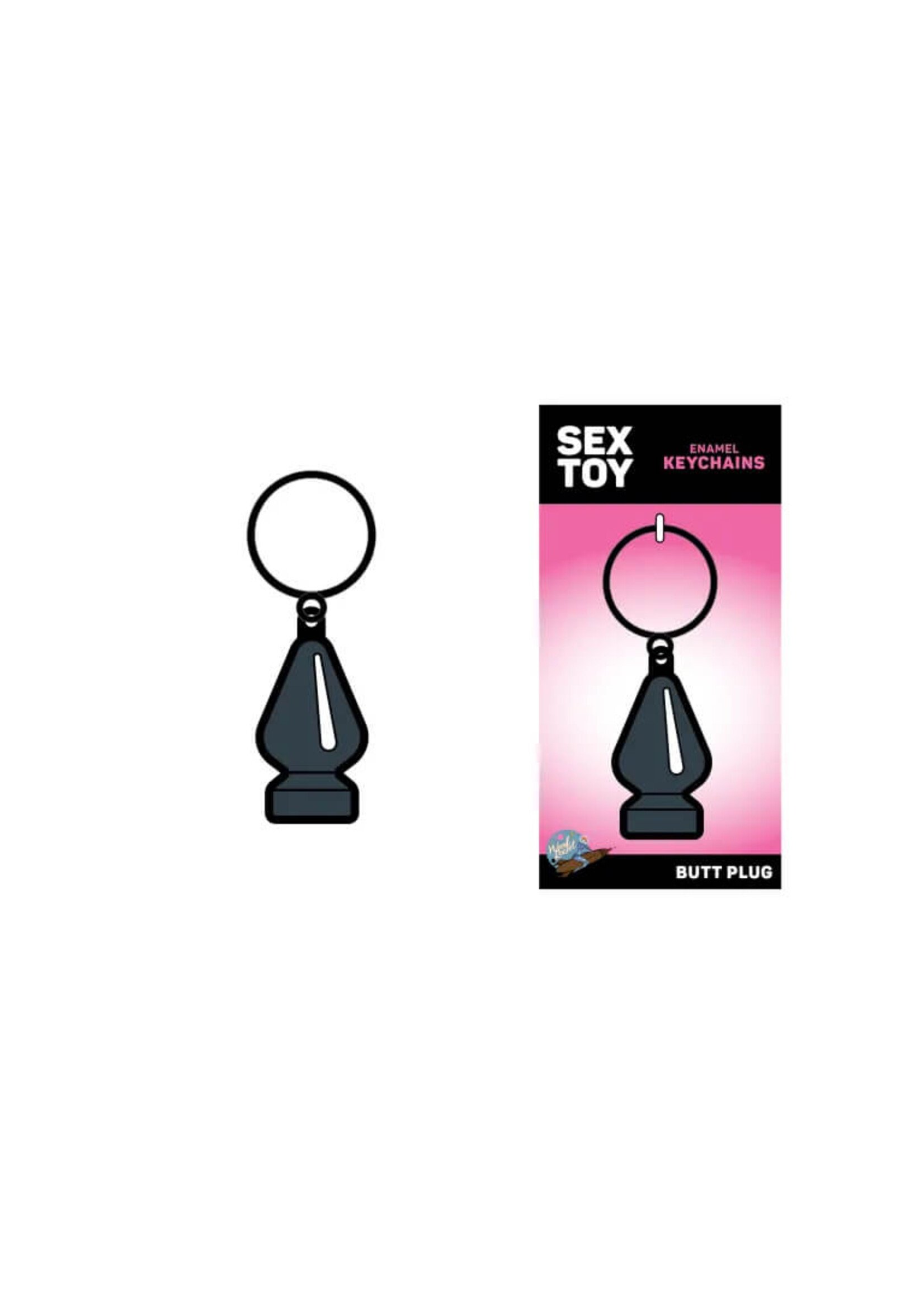 Wood Rocket LLC Sex Toy Keychain "Gray Butt Plug"