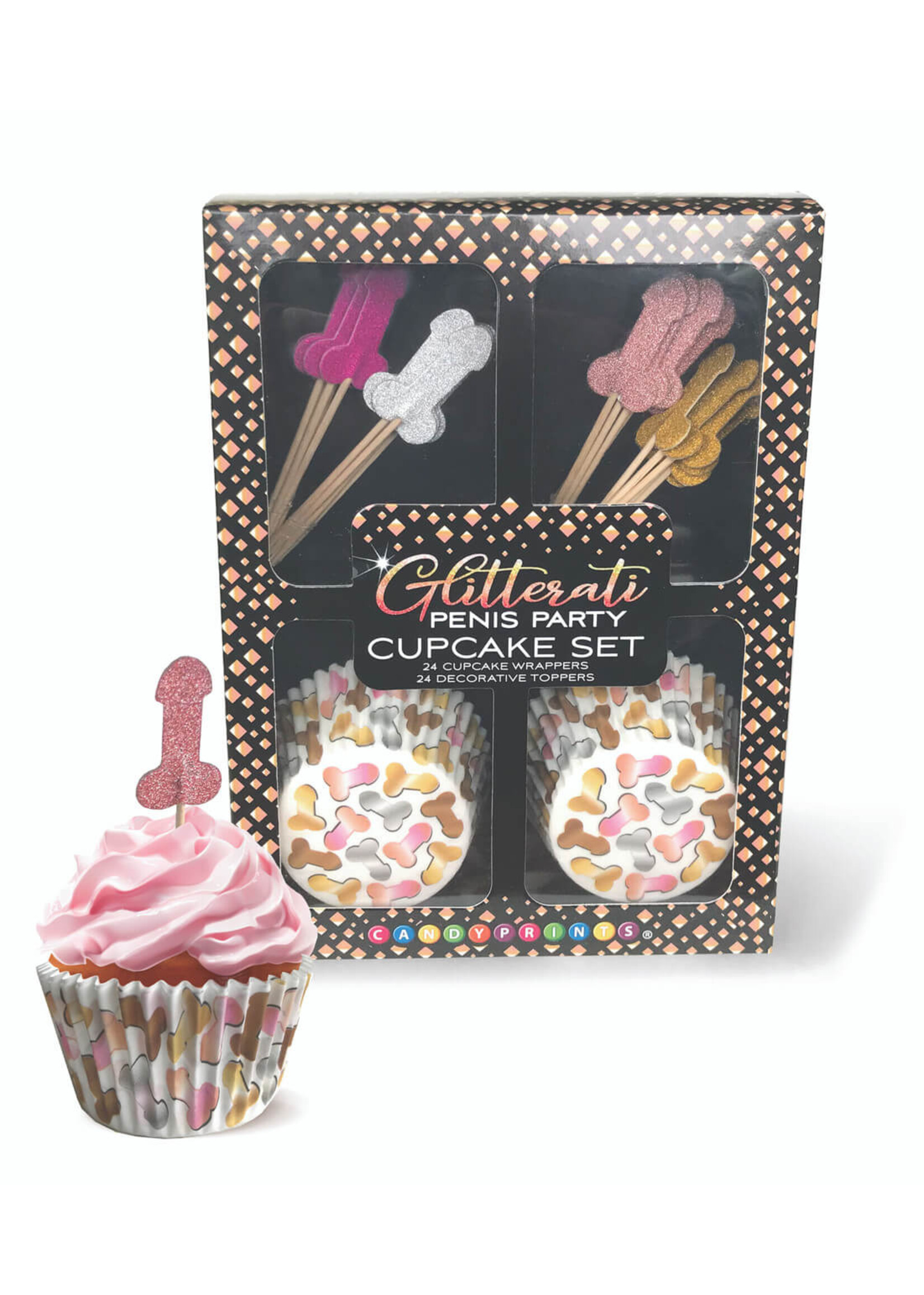 Glitterati Penis Party Cupcake Set