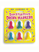 Super Fun Penis Drink Markers 6-Piece Set
