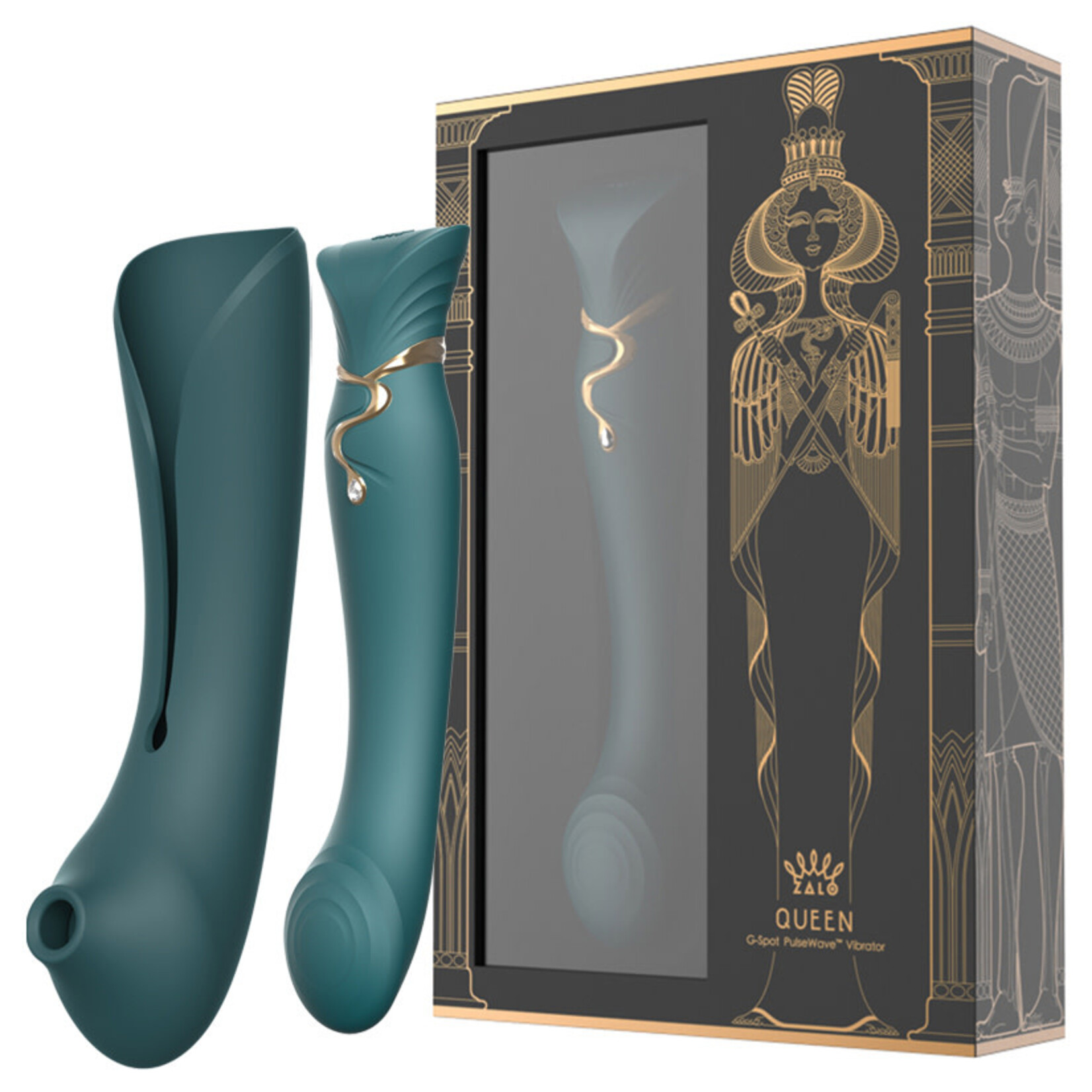 Zalo Zalo Queen Set G-spot Pulse Wave-Jewel Green