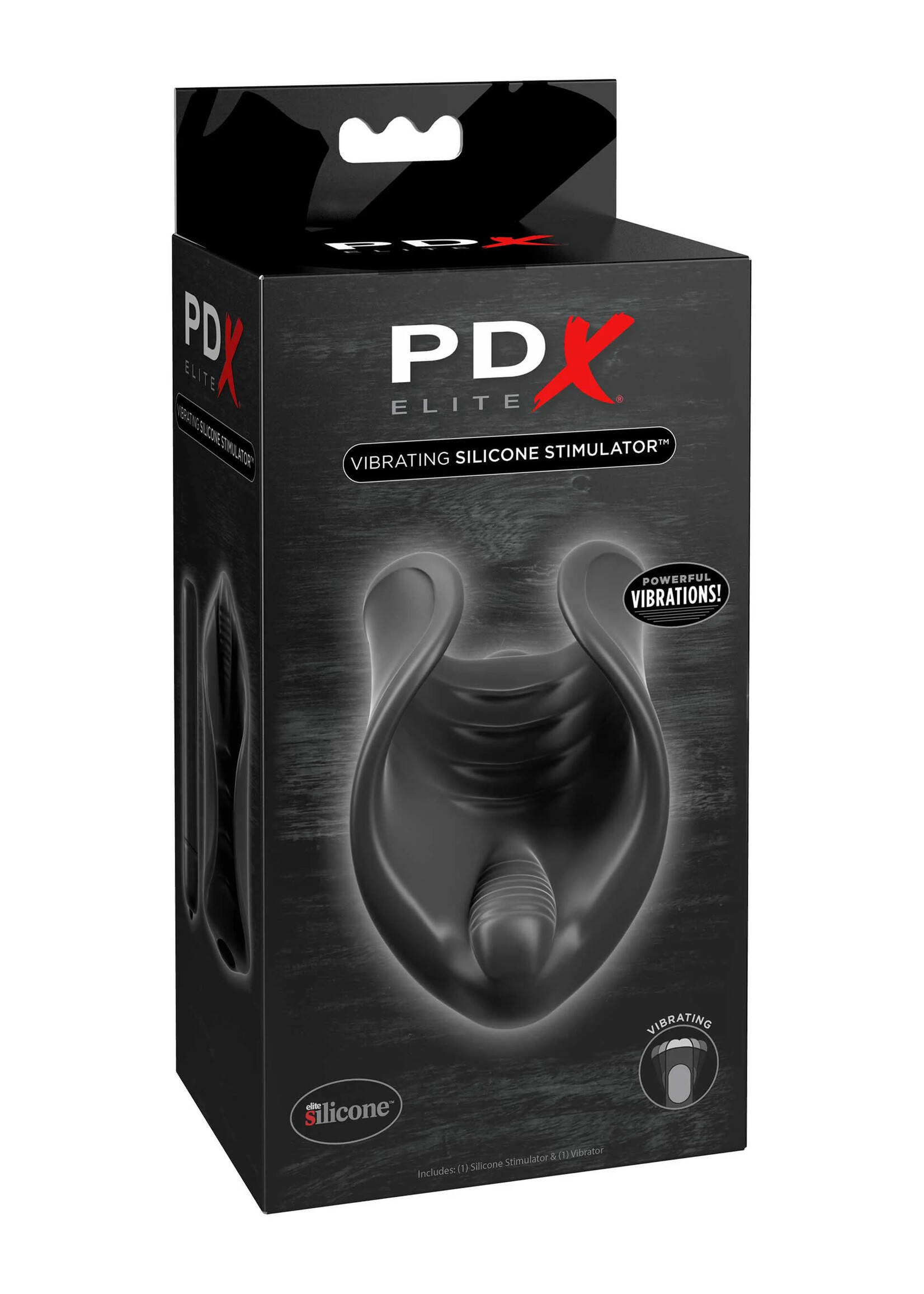 PDX Elite PDX Elite Vibrating Silicone Stimulator - Black