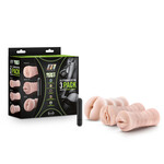 M for Men 3-Pack Self-Lubricating Vibrating Stroker Kit - Vanilla