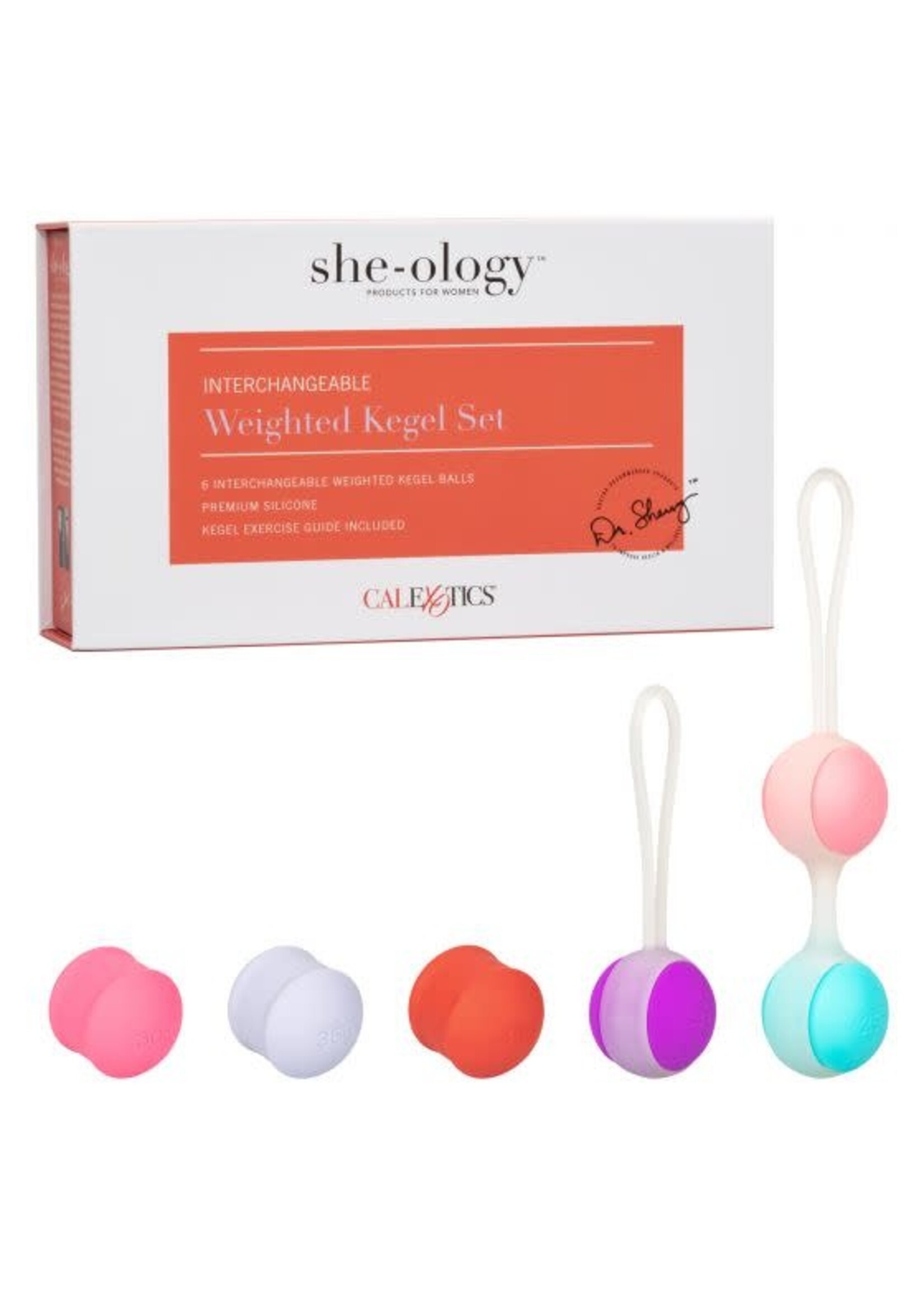 Cal Exotic Novelties She-Ology Interchangeable Weighted Kegel Set