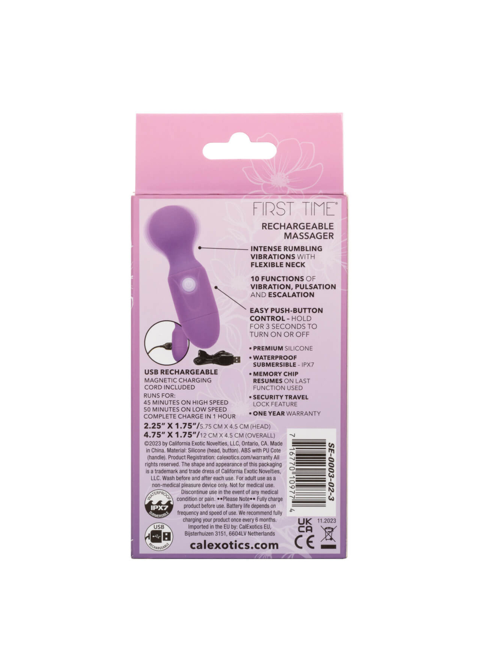 First Time Rechargeable Massager - Purple