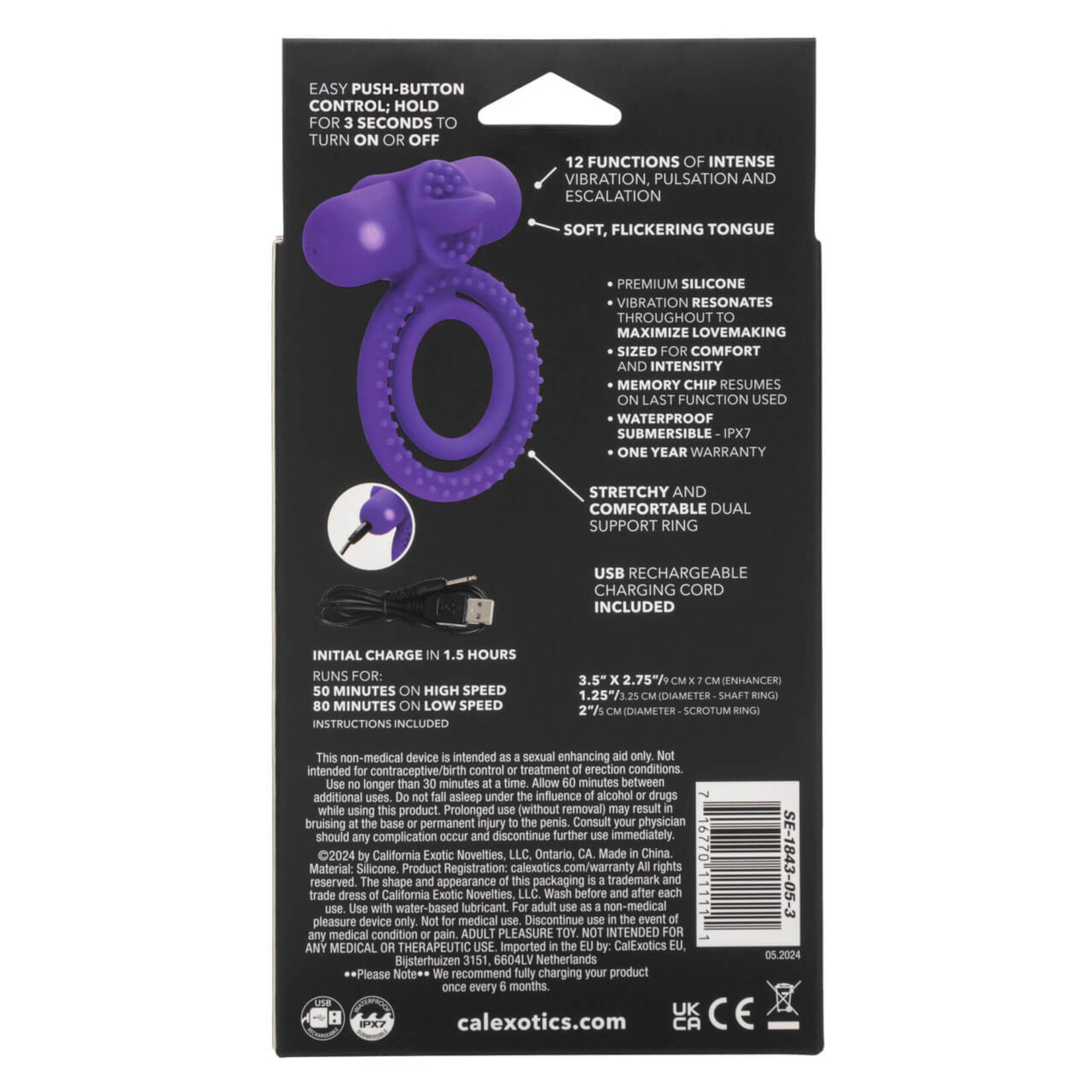 Cal Exotic Novelties Silicone Rechargeable Dual Climaxer