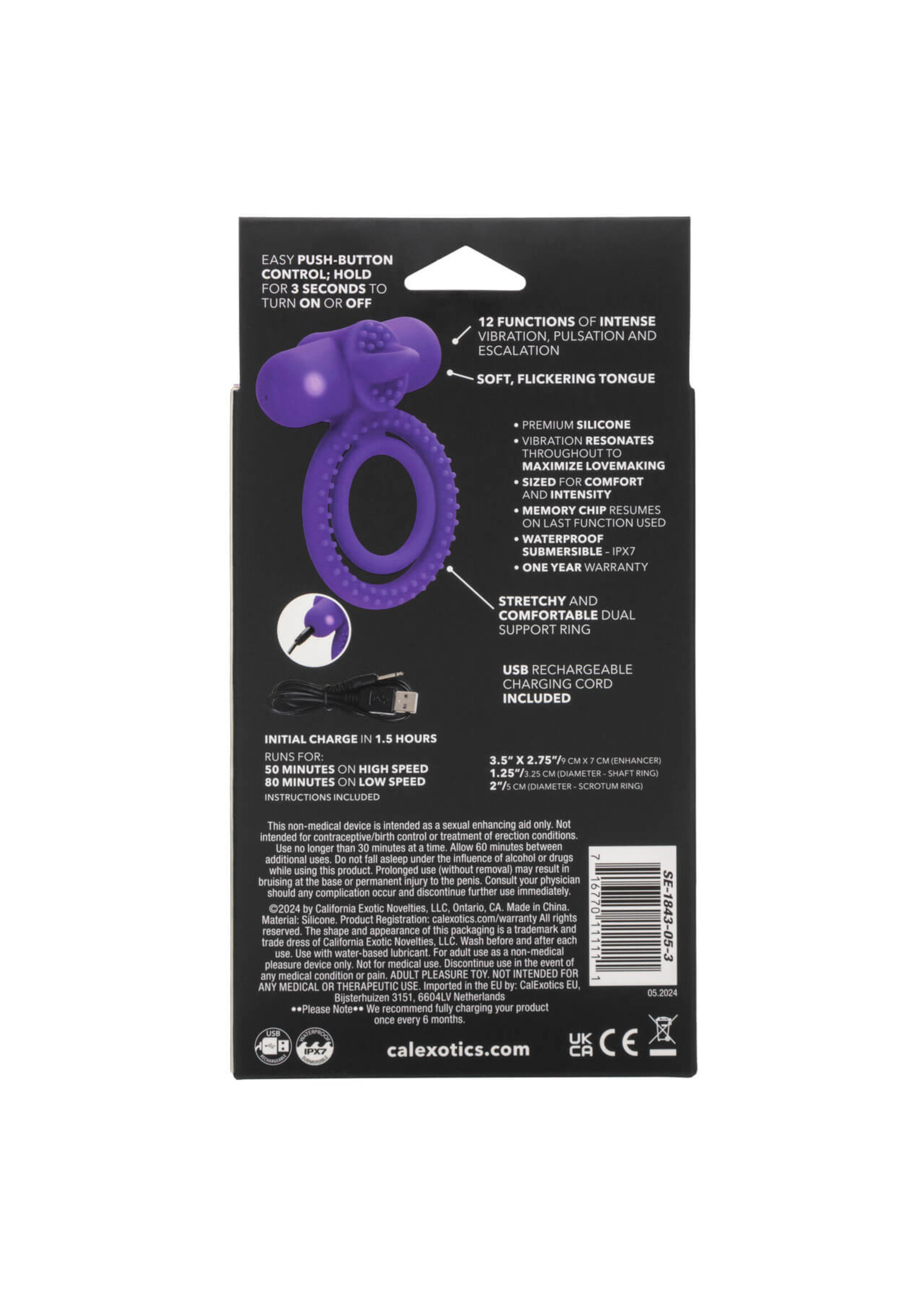 Cal Exotic Novelties Silicone Rechargeable Dual Climaxer