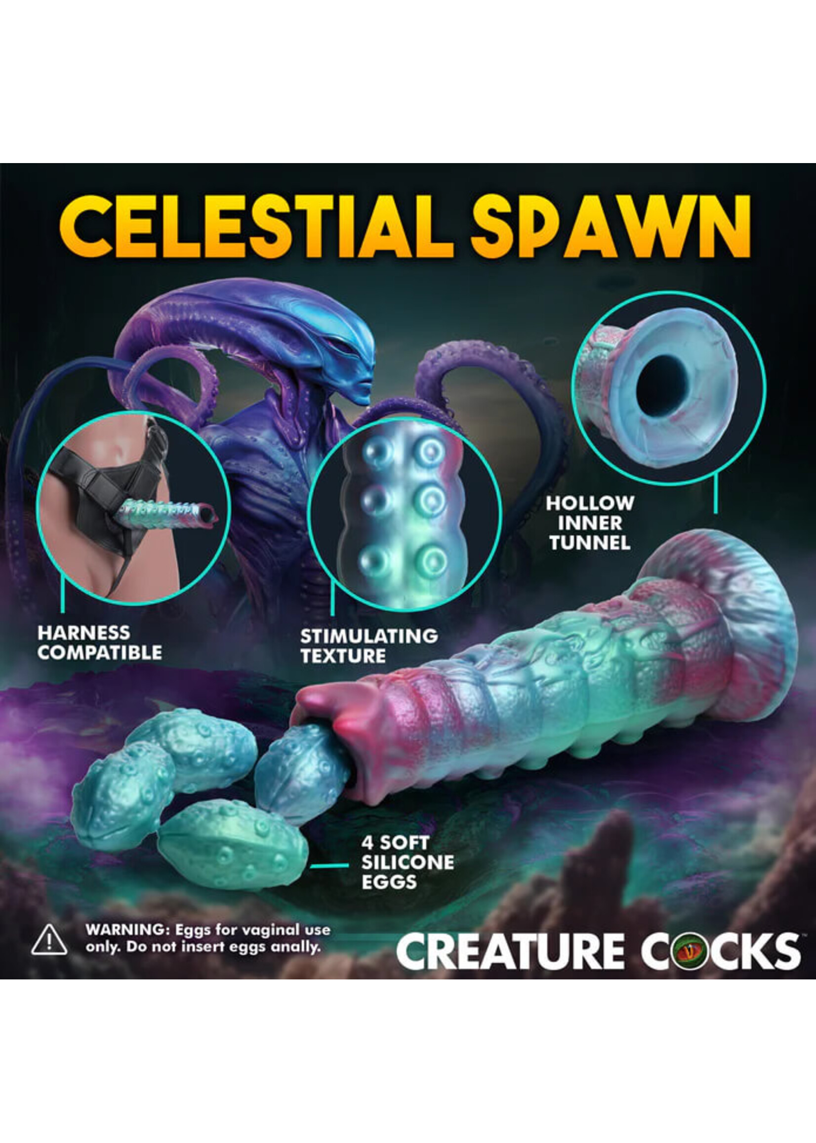 Creature Cocks Galactic Breeder Ovipositor Silicone Dildo