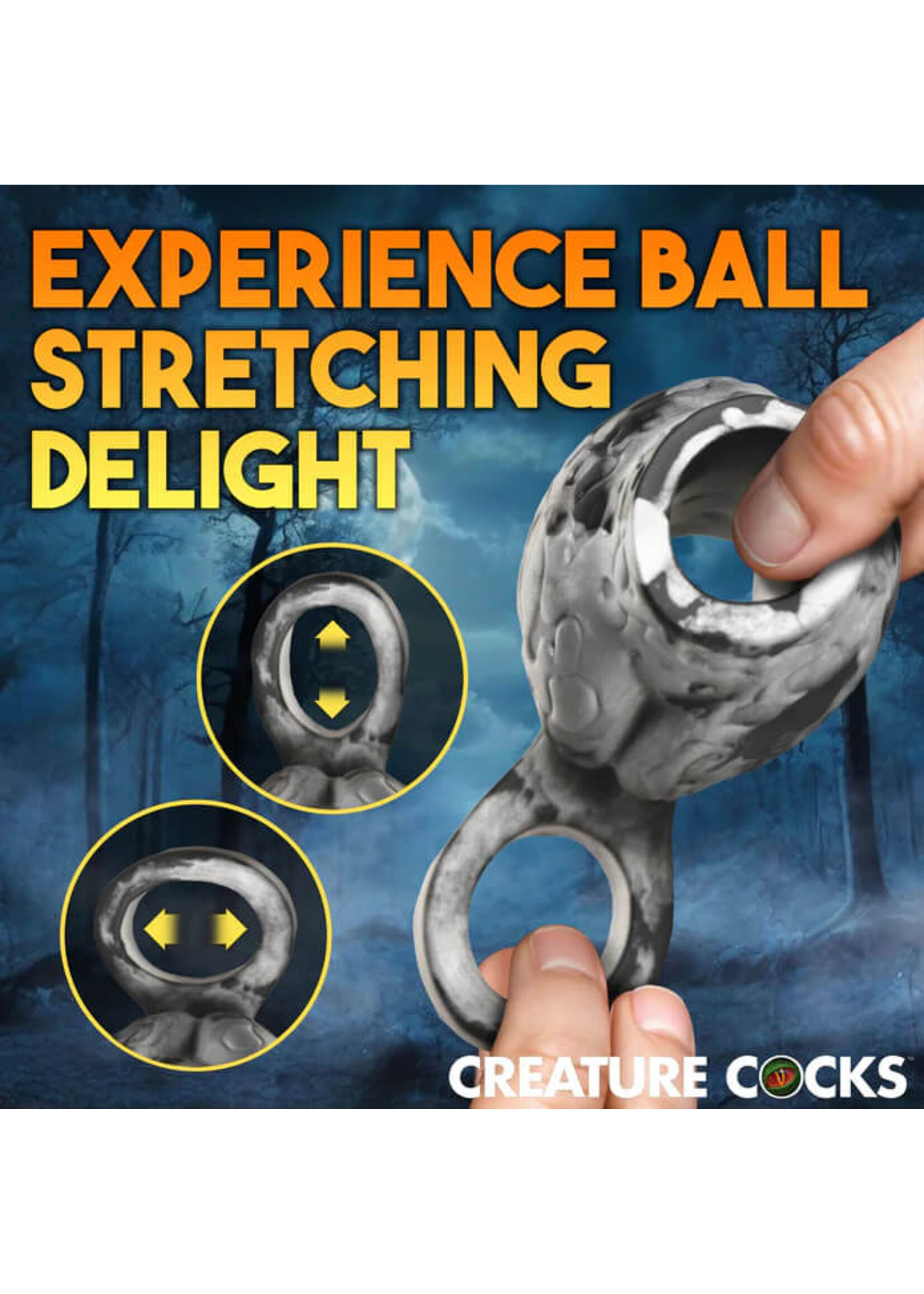 Creature Cocks Night Prowler Silicone Penis Sleeve + Ball Stretcher
