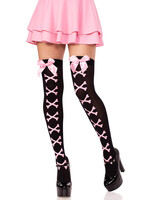 Leg Avenue Crossbone Opaque Thigh Highs